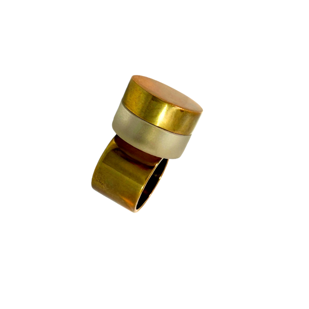 Brass & Acrylic Layered Ring