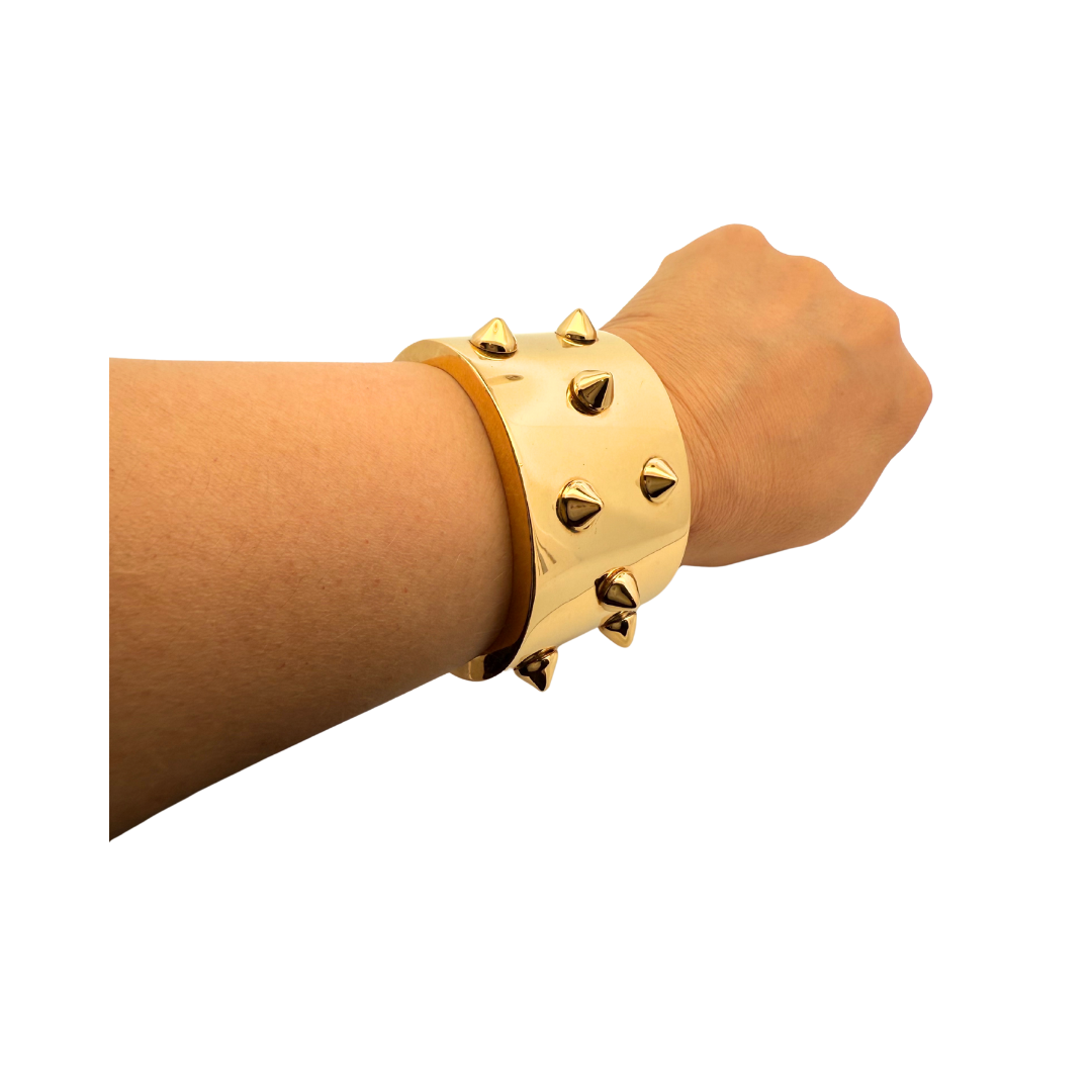 Spiked Brass Cuff