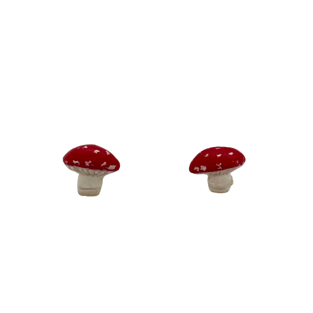 Handmade Mushroom Studs