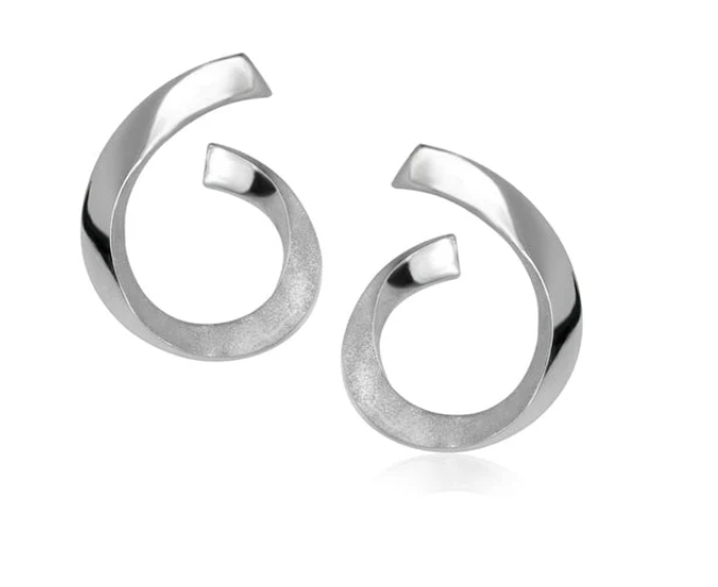 Silver Rhapsody Loop Earrings