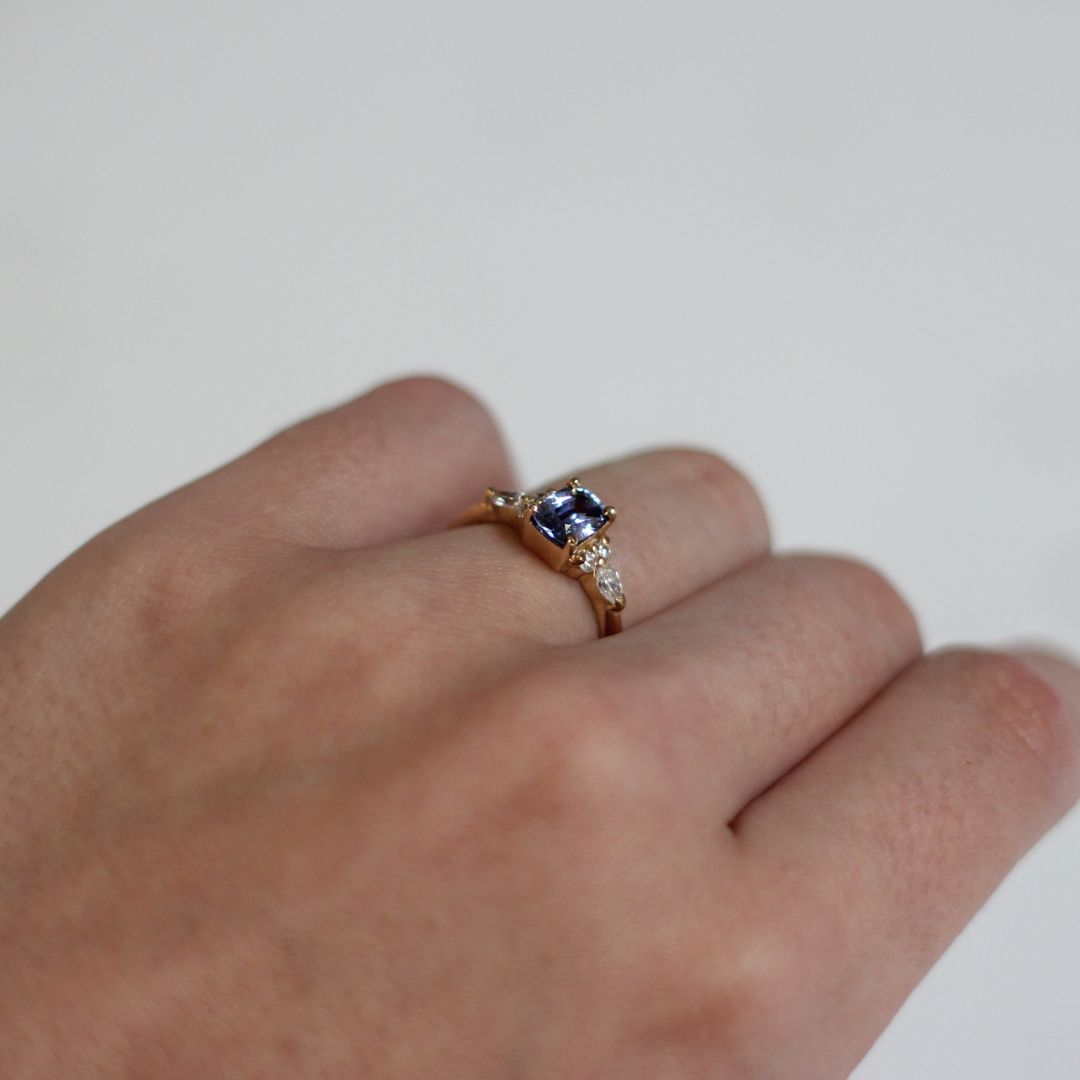 Anna Baby Blue Sapphire Ring