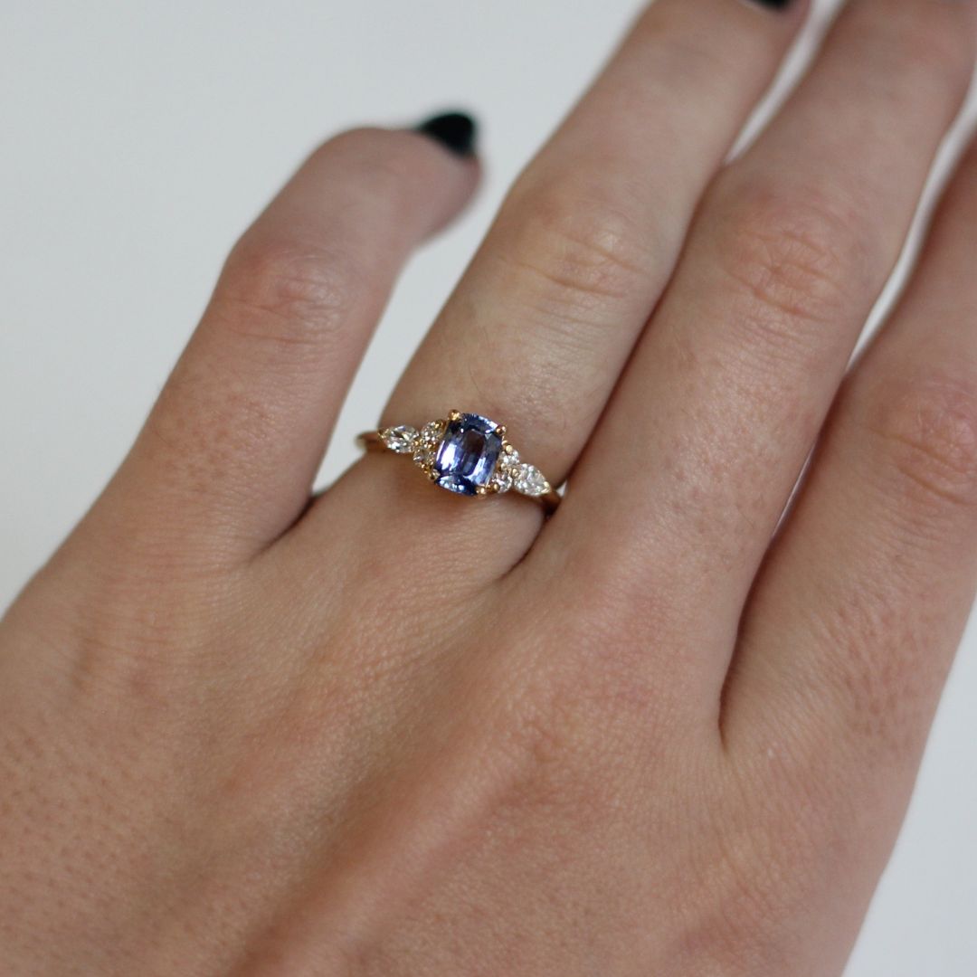 Anna Baby Blue Sapphire Ring