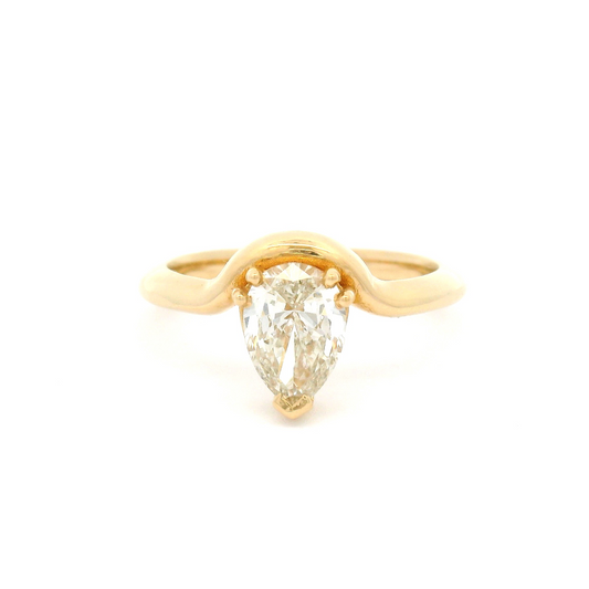 14k Yellow 1.03ct Lab-Grown Pear Shape Diamond Solitaire