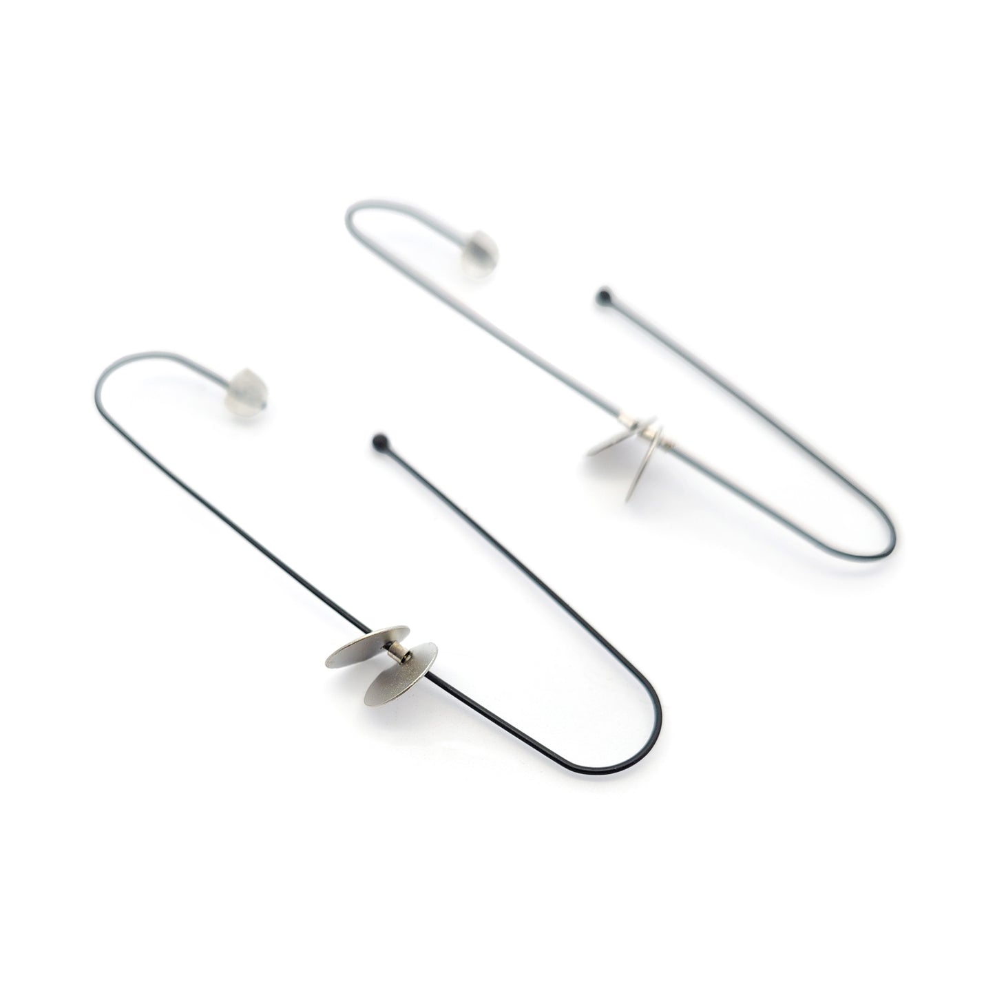 Elongated Oval Hoop Earrings