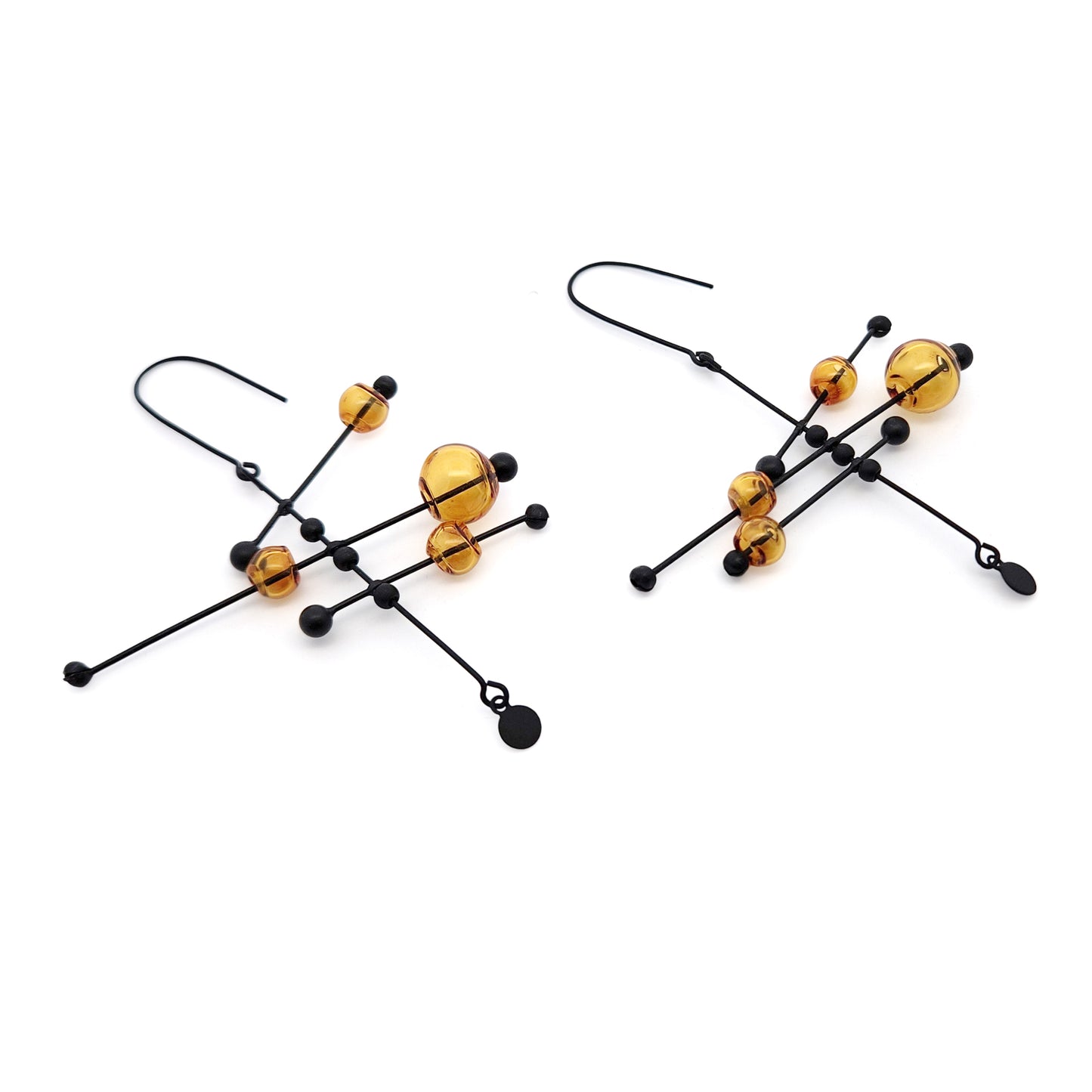 Wind Mobile Glass Bead Earrings