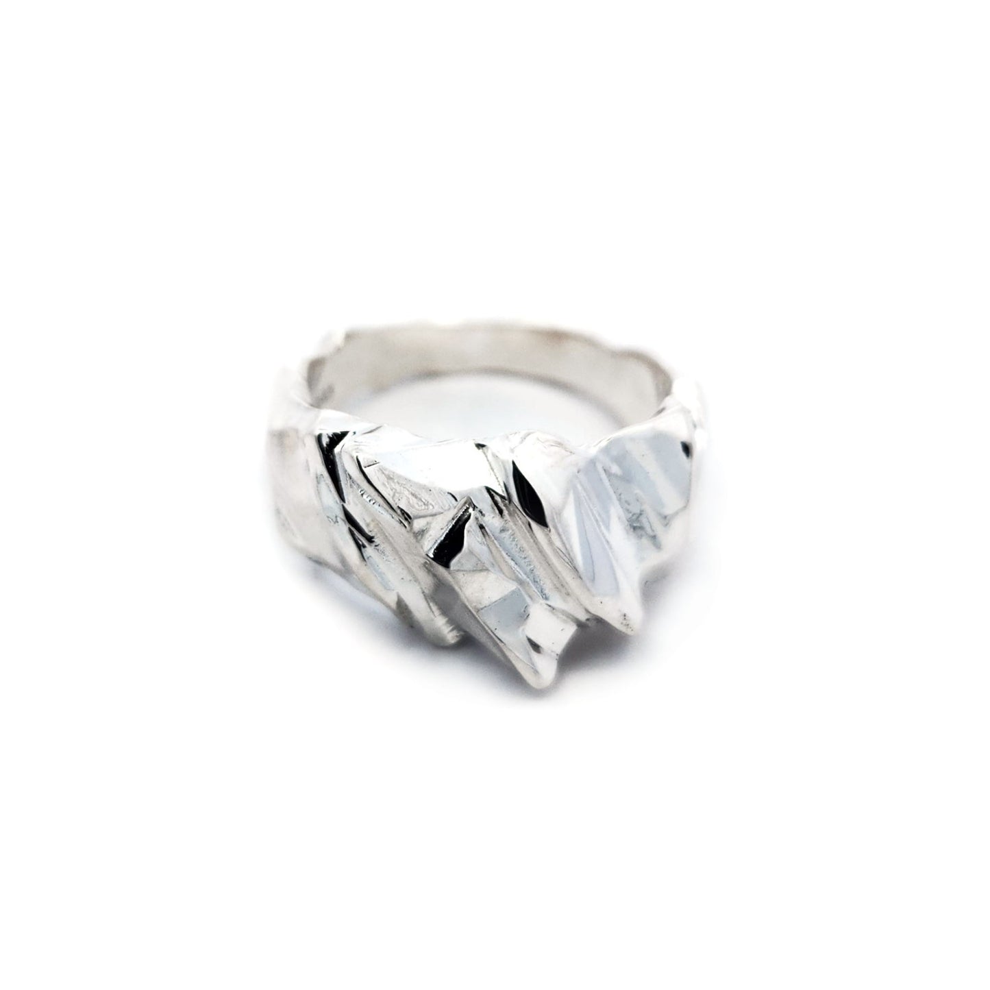 Sterling Silver 3 Ridge Mountain Ring