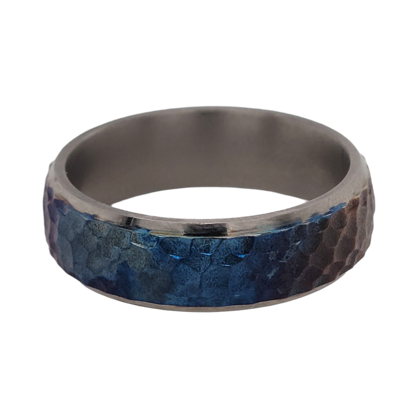 Hammered Textured Titanium Band