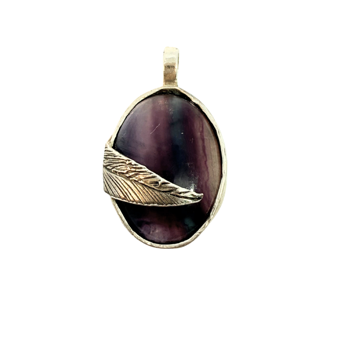 Fluorite Leaf Pendant