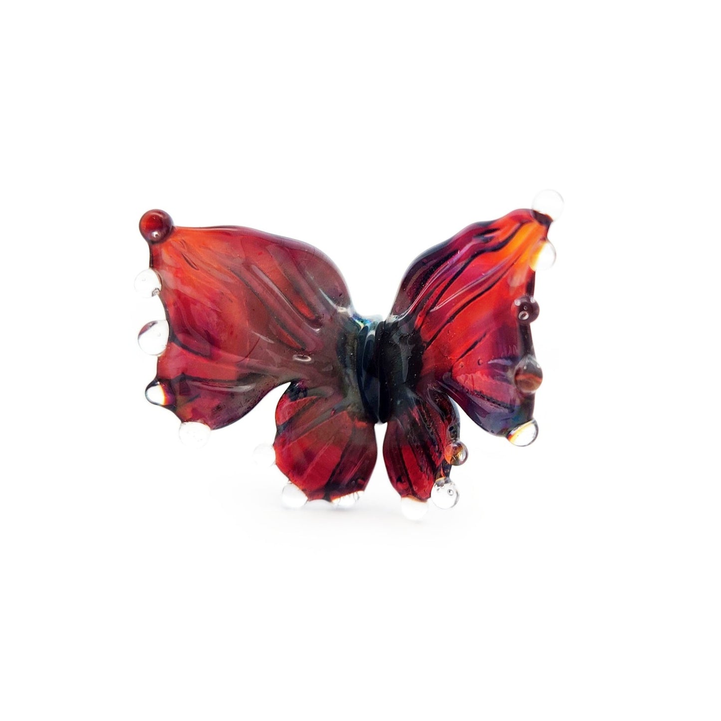 Red Glass Butterfly Ring