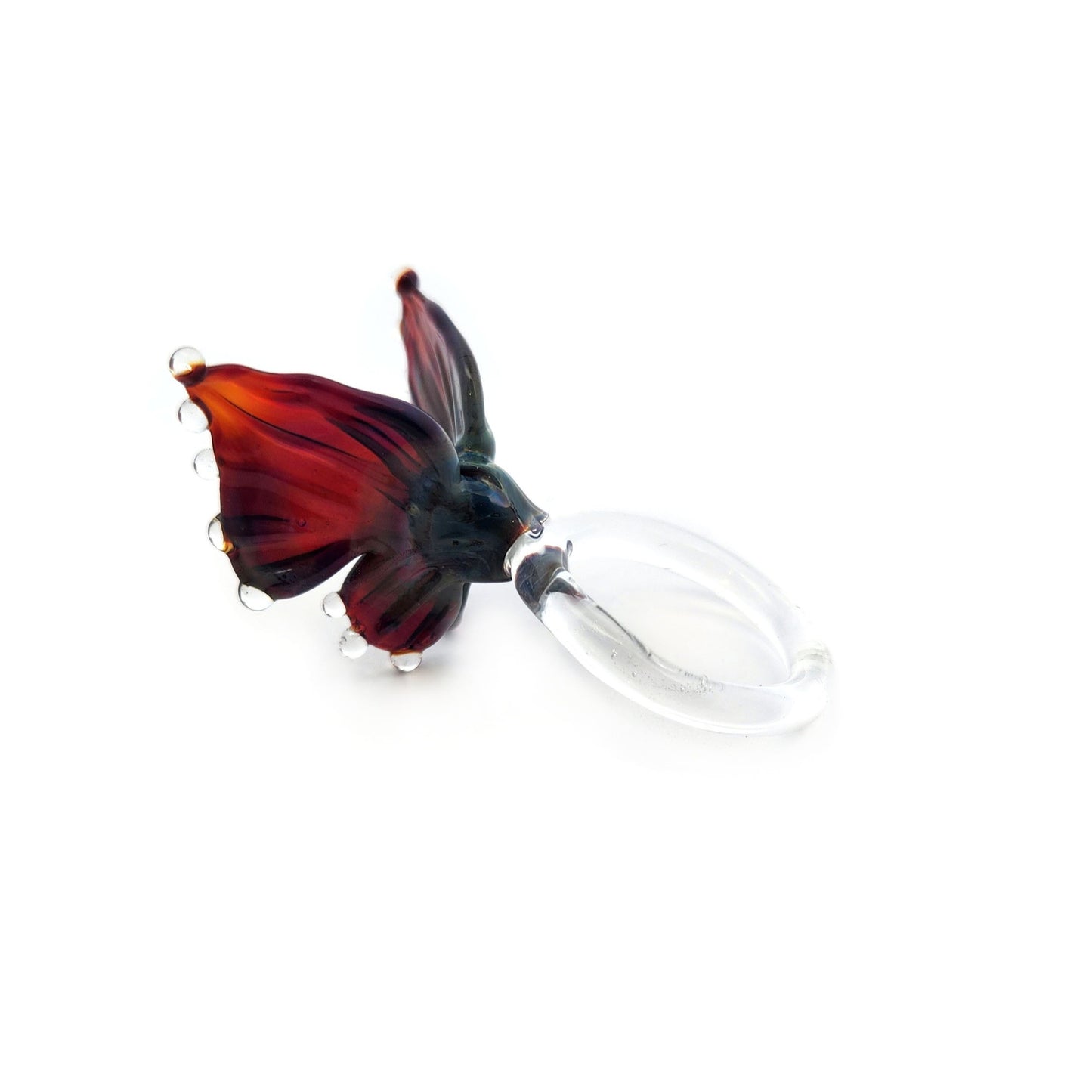 Red Glass Butterfly Ring