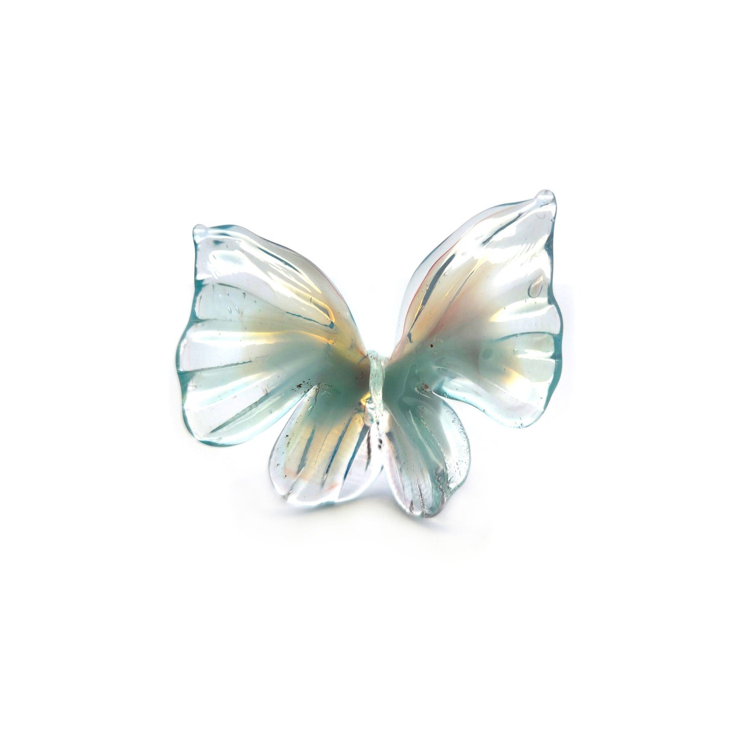 Blue Glass Butterfly Ring