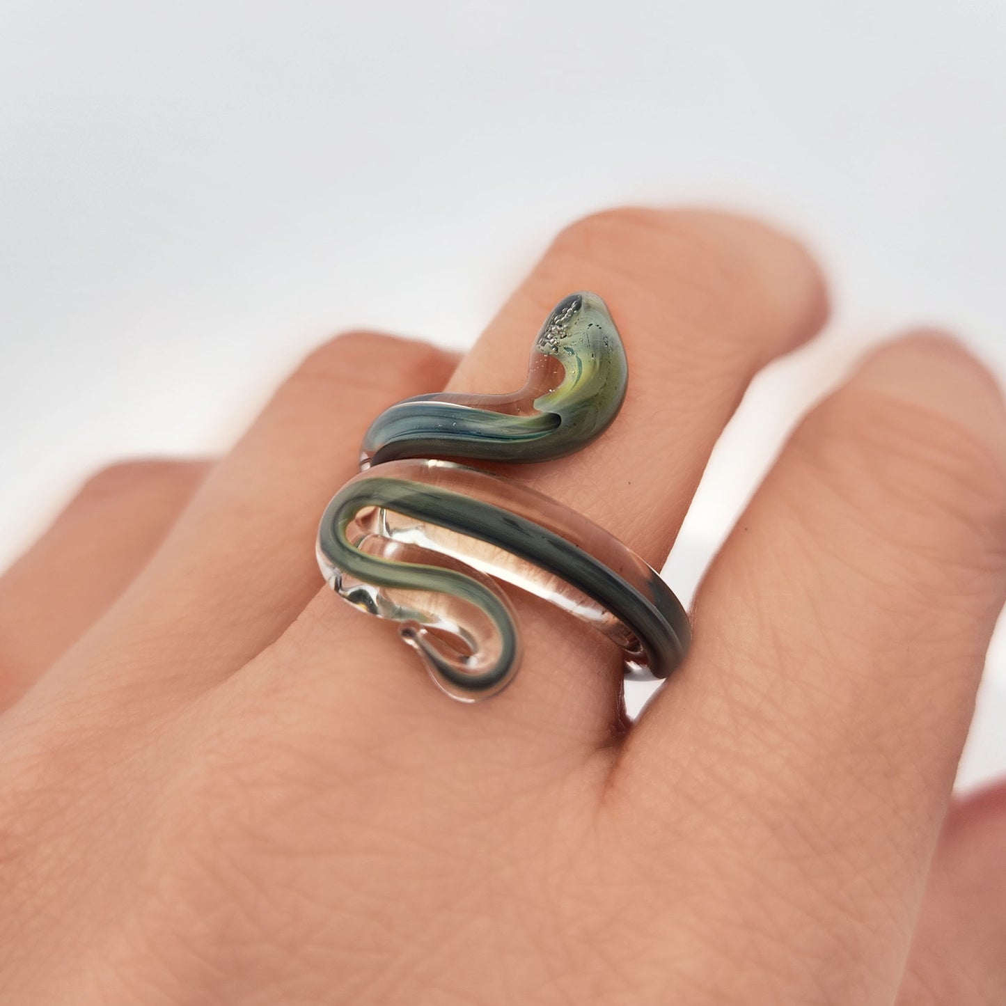 Glass Snake Ring