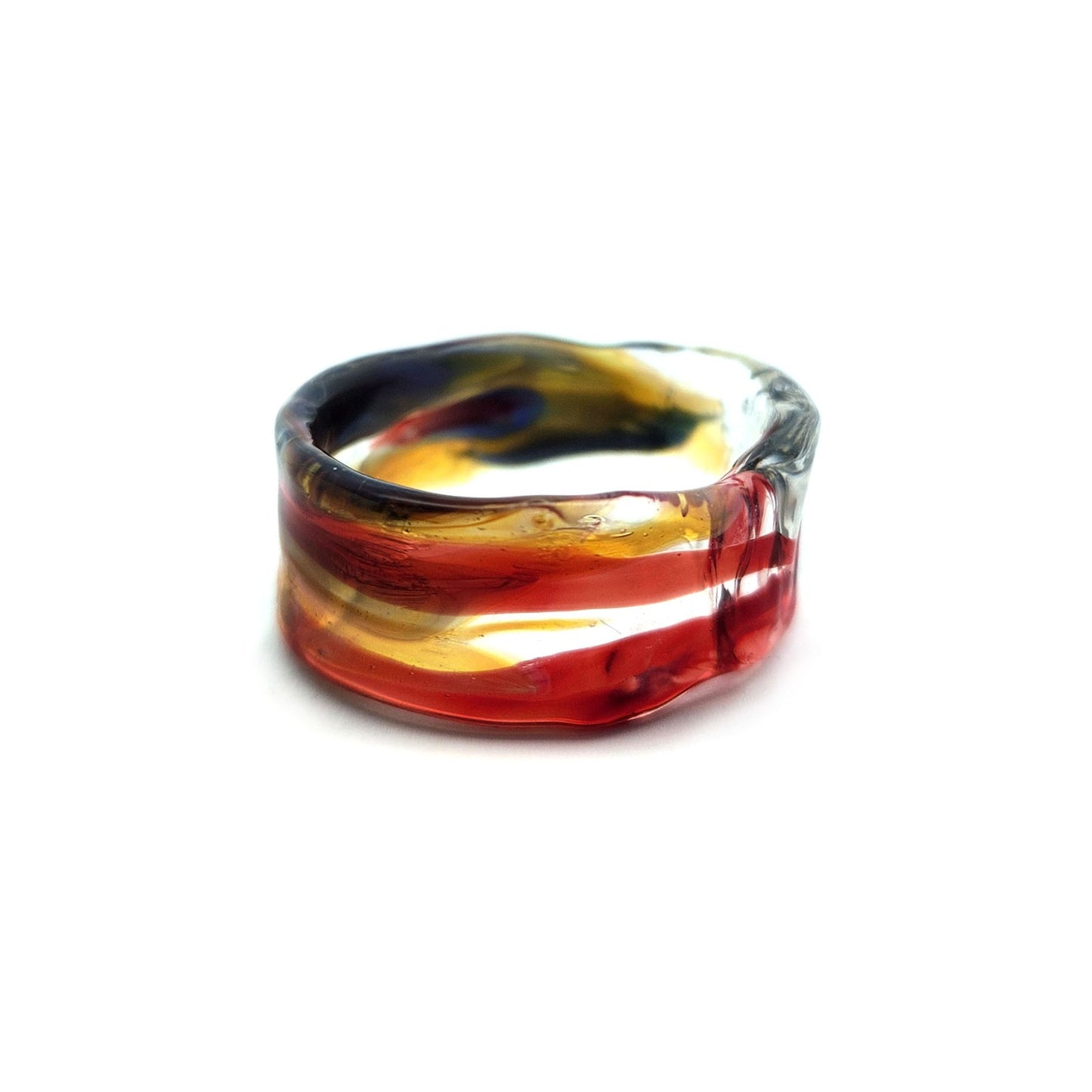 Organic Rainbow Glass Ring