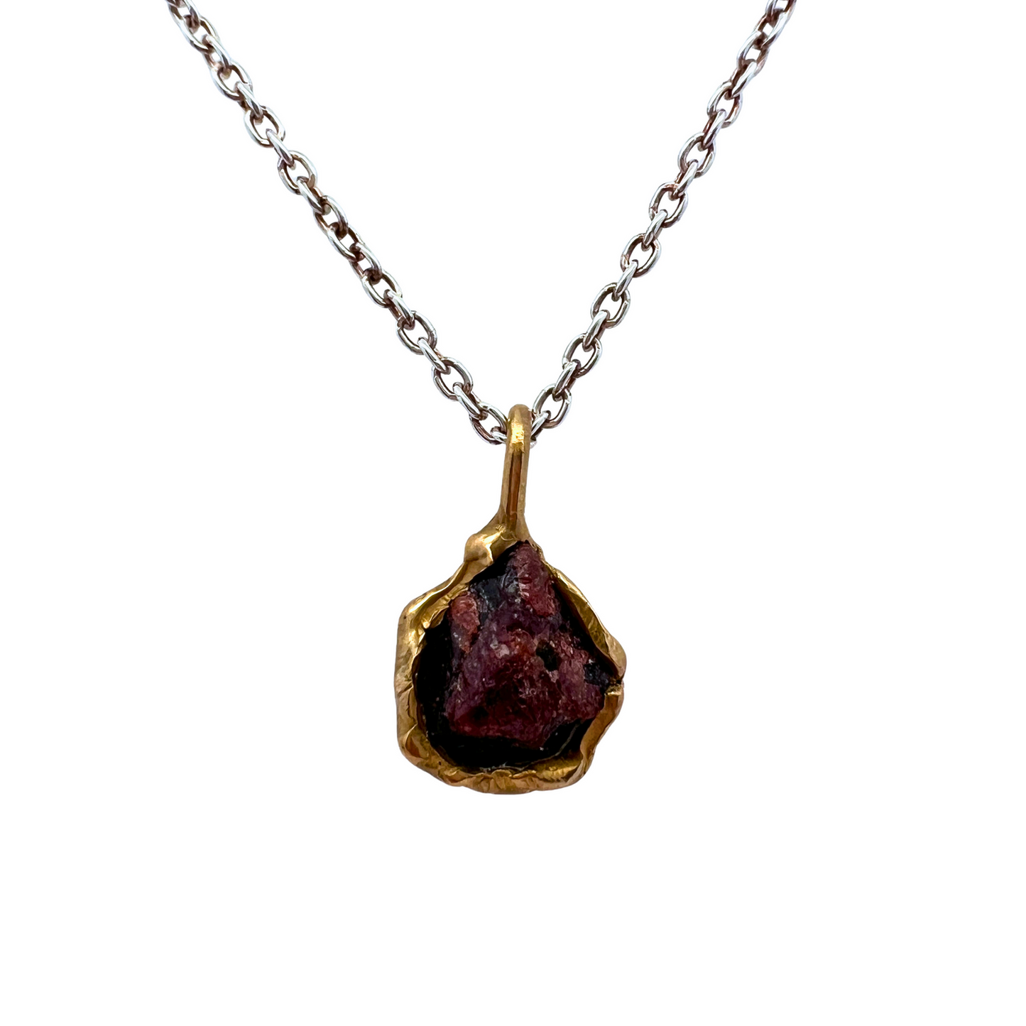 Rough Garnet Necklace