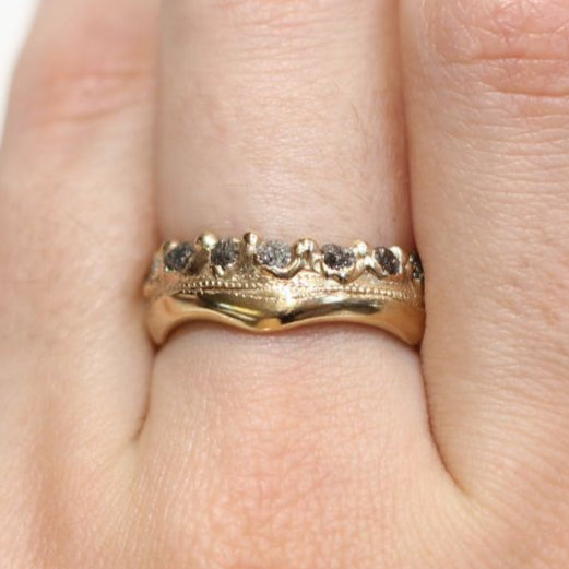Rough Diamond Wedding band