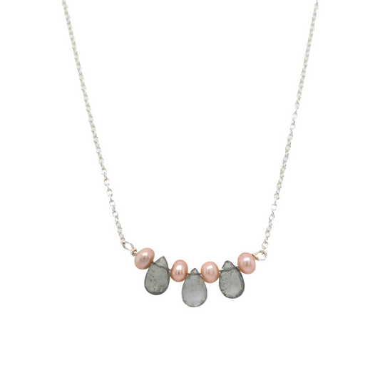 Pearl Aquamarine Necklace