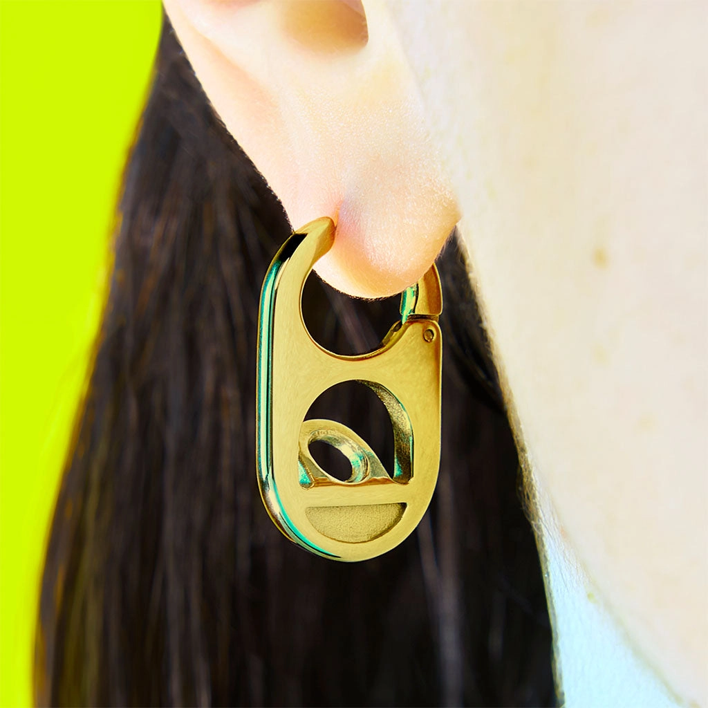 Pop Tab / Soda Tab Earring - Gold