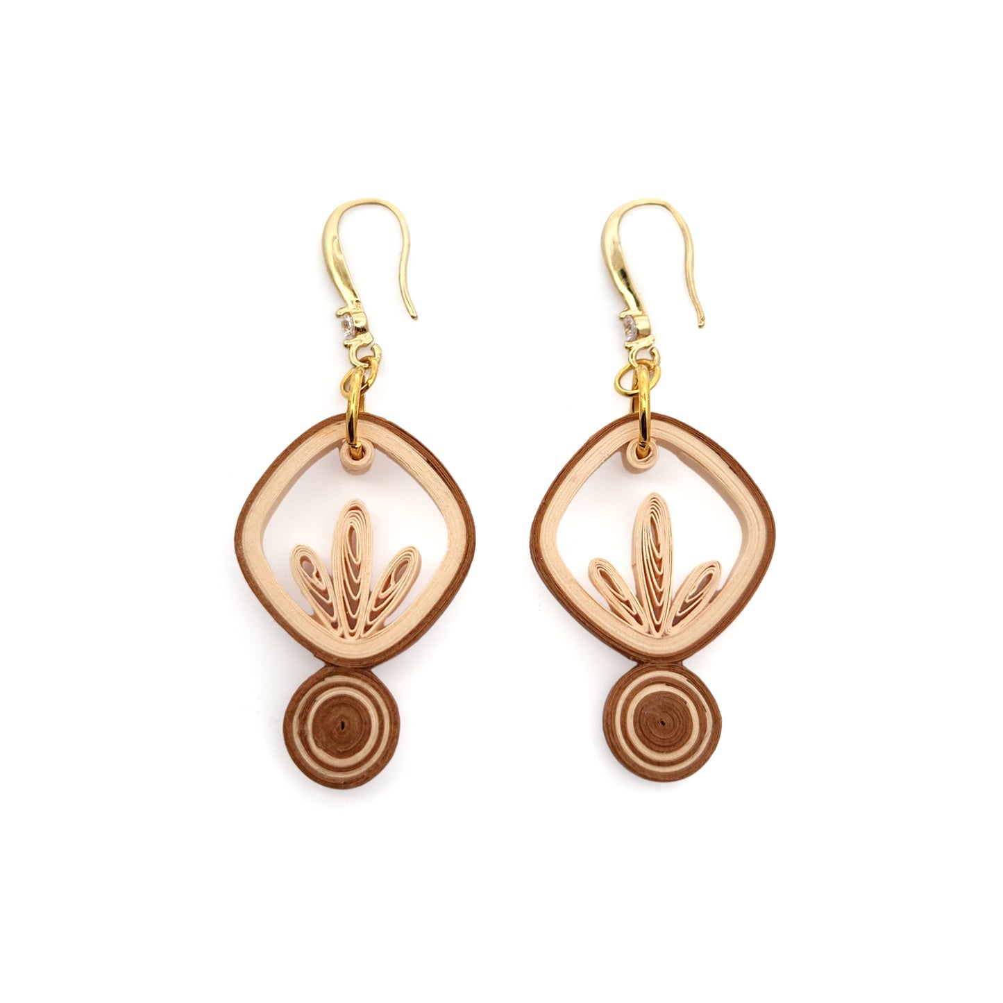 Creme Deco Paper Earrings