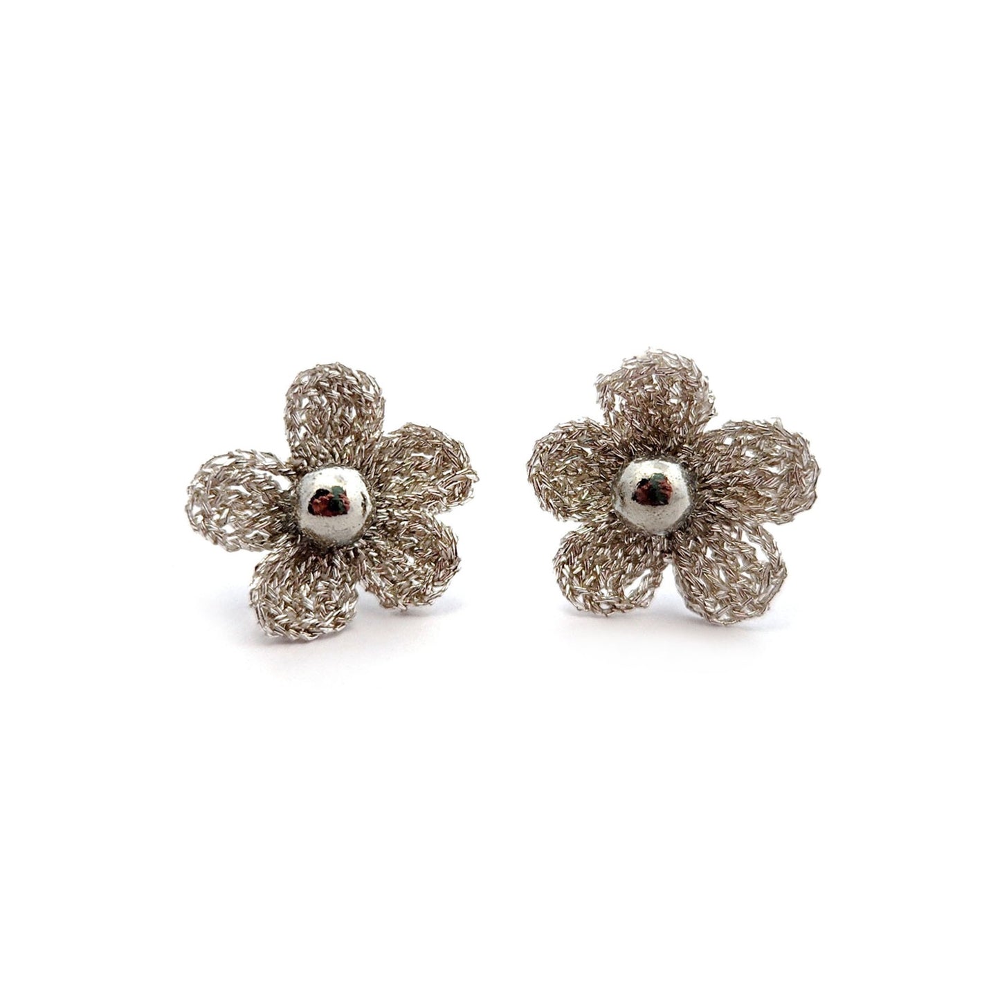 Silver Mini Bloom Embroidery Studs