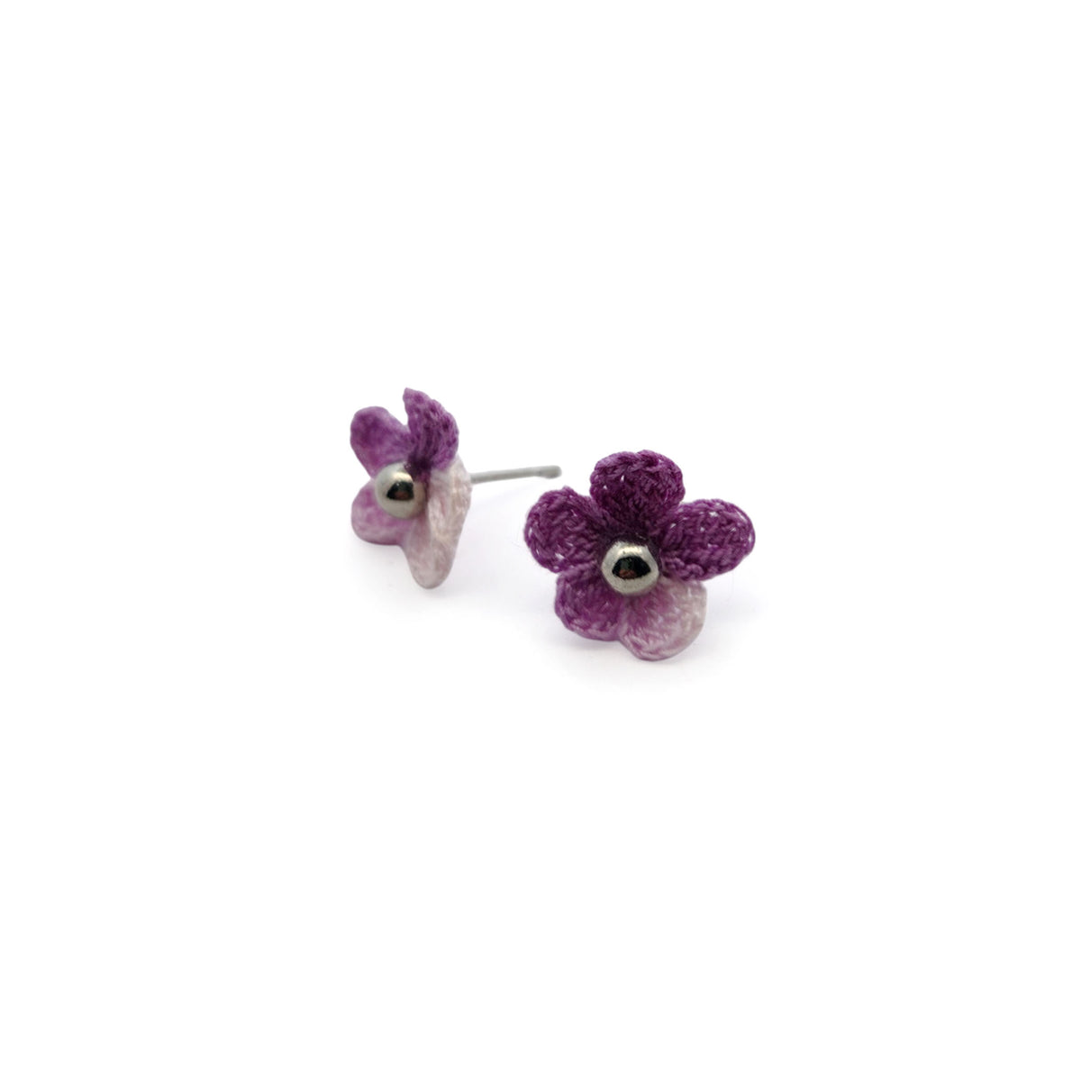 2-Tone Purple Mini Bloom Embroidery Studs