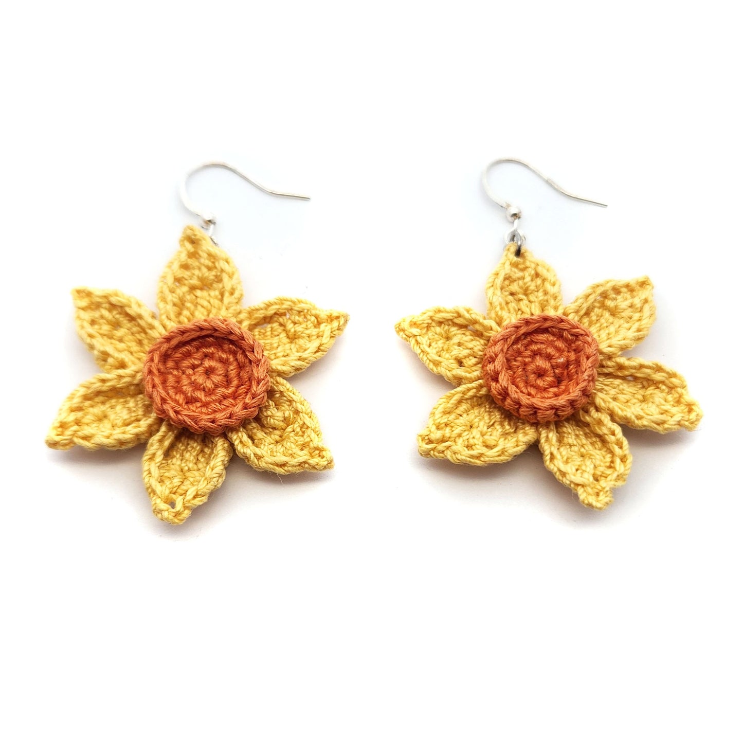 Daffodil Embroidery Earrings