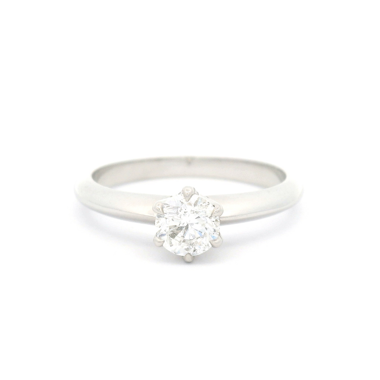 Classic 14k White Six Claw Solitaire with 0.53ct Diamond