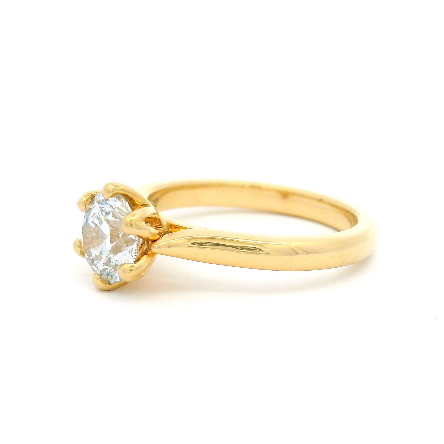 18k Yellow Six Claw Solitaire with 1.15ct Lab-Grown Diamond