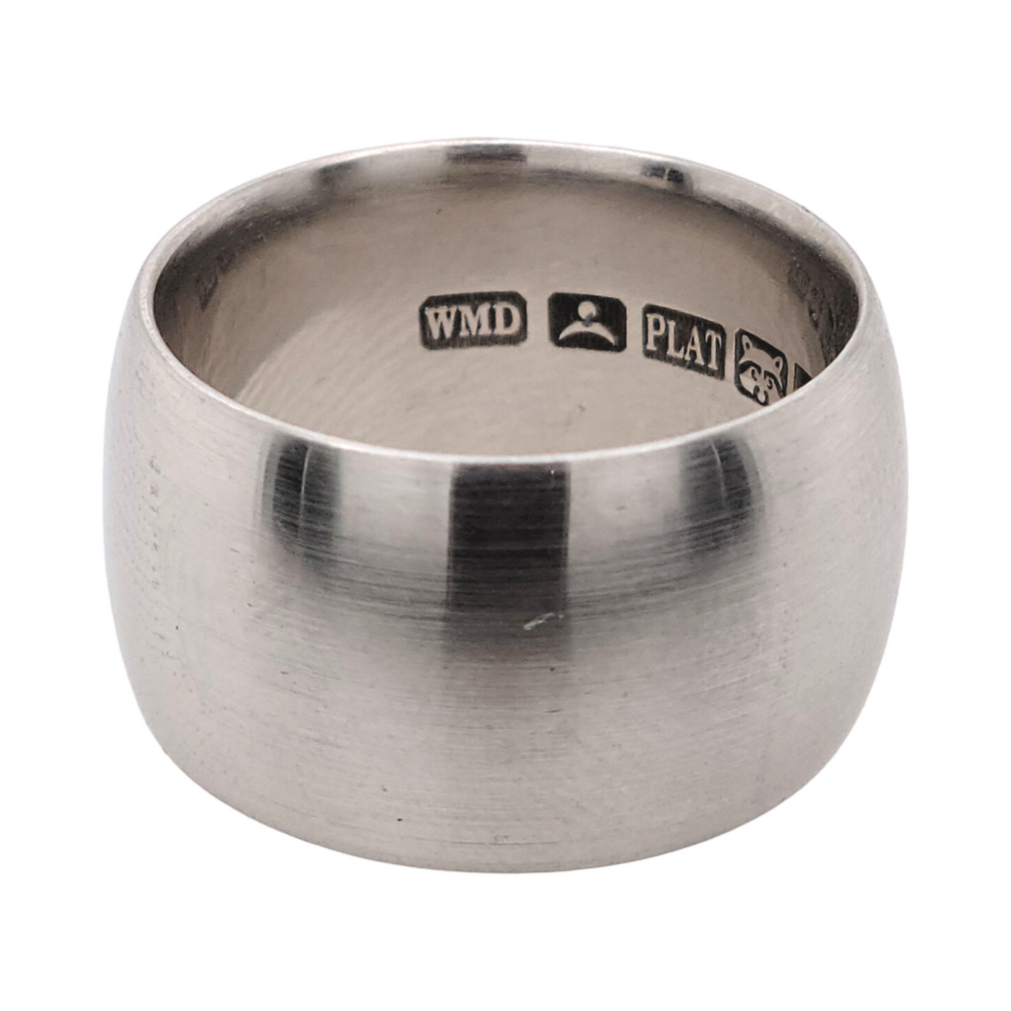 Platinum 12mm Wide Brushed Band