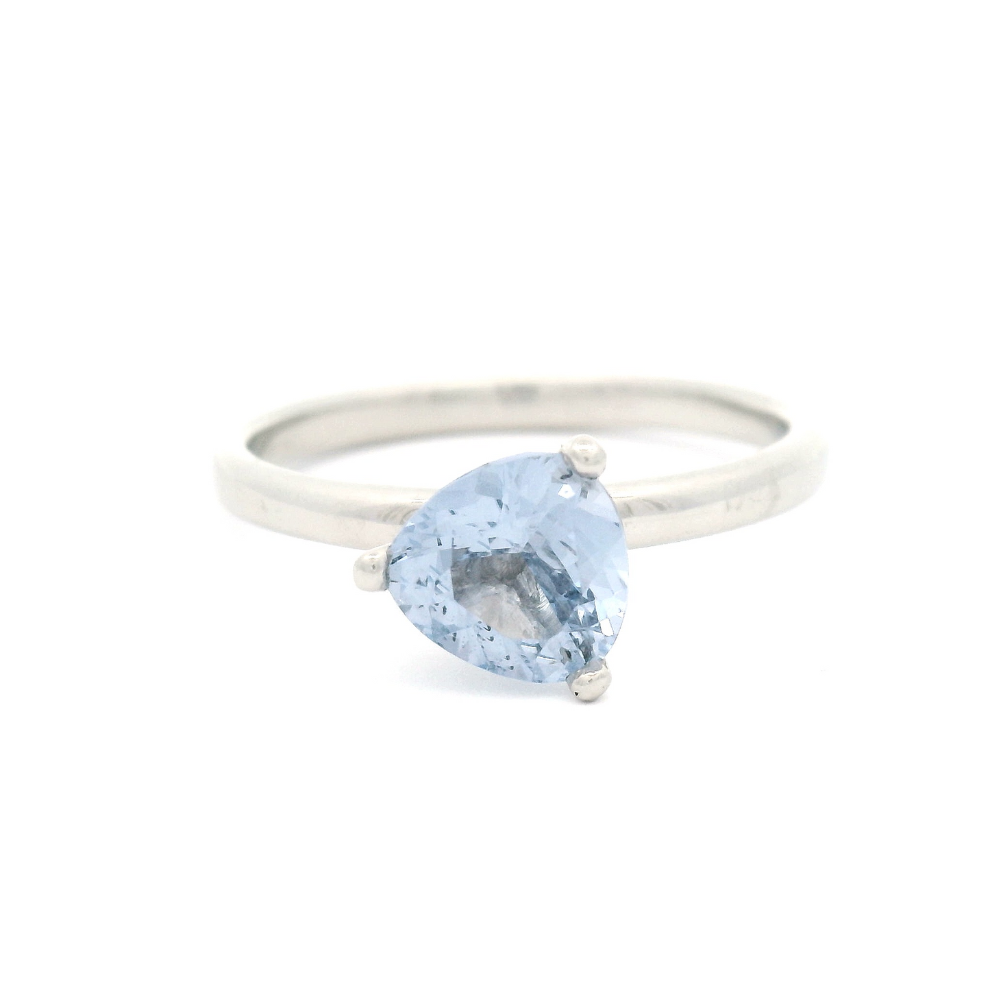 Platinum 1.02ct Trilliant Cut Violet Blue Spinel Solitaire