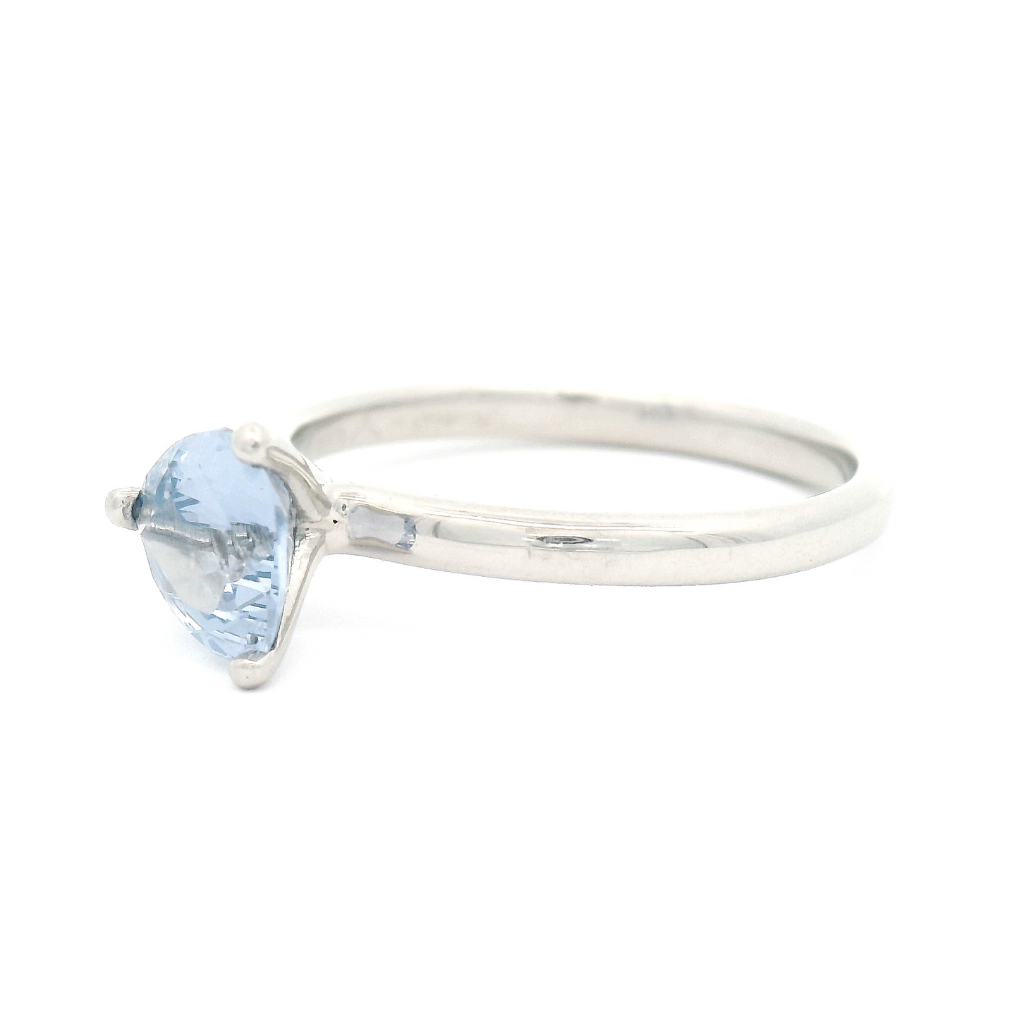 Platinum 1.02ct Trilliant Cut Violet Blue Spinel Solitaire