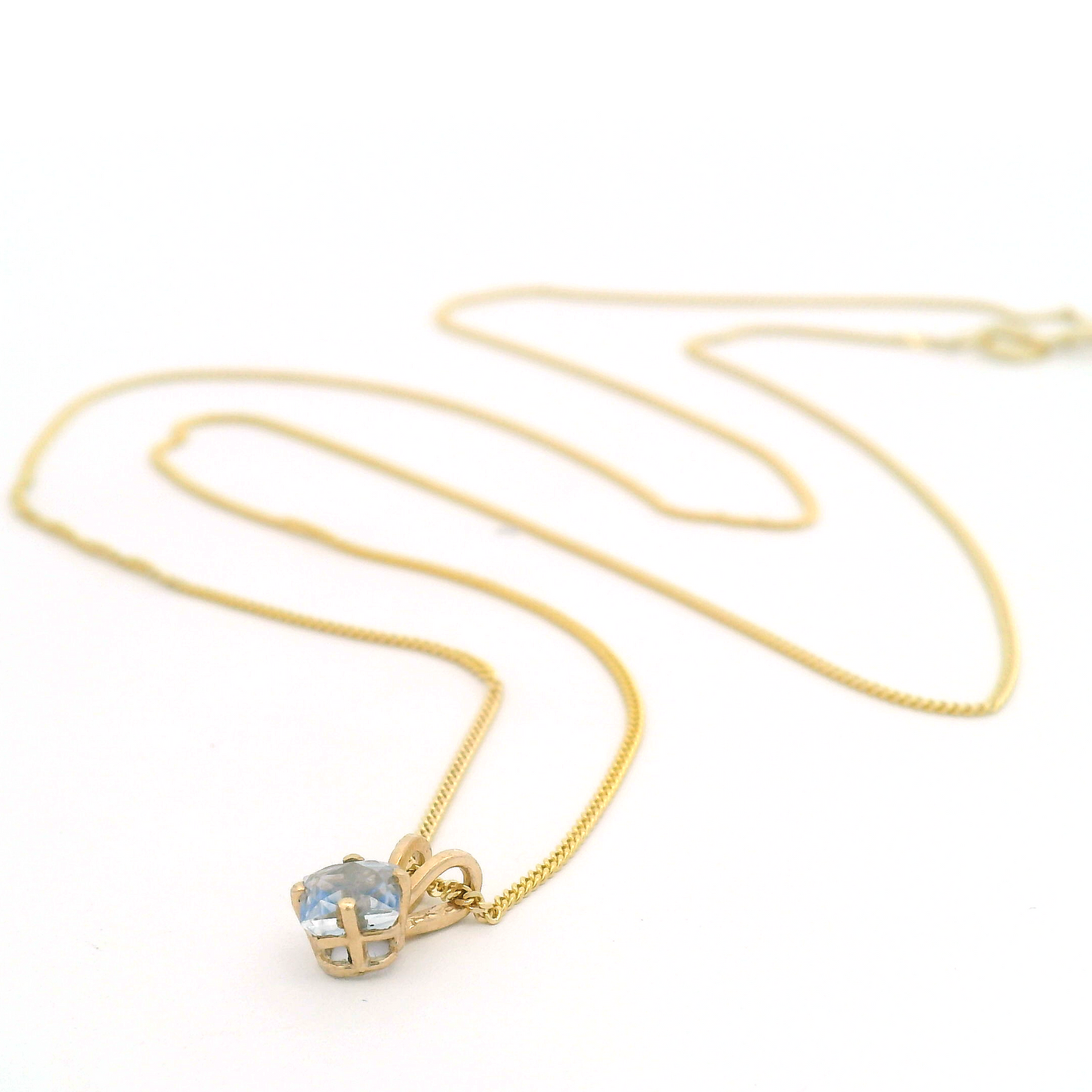 Square-Cut Pastel Sapphire Necklace