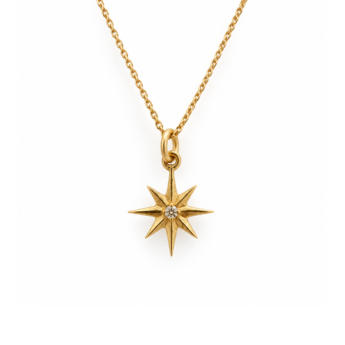 Brass Star Burst Necklaces