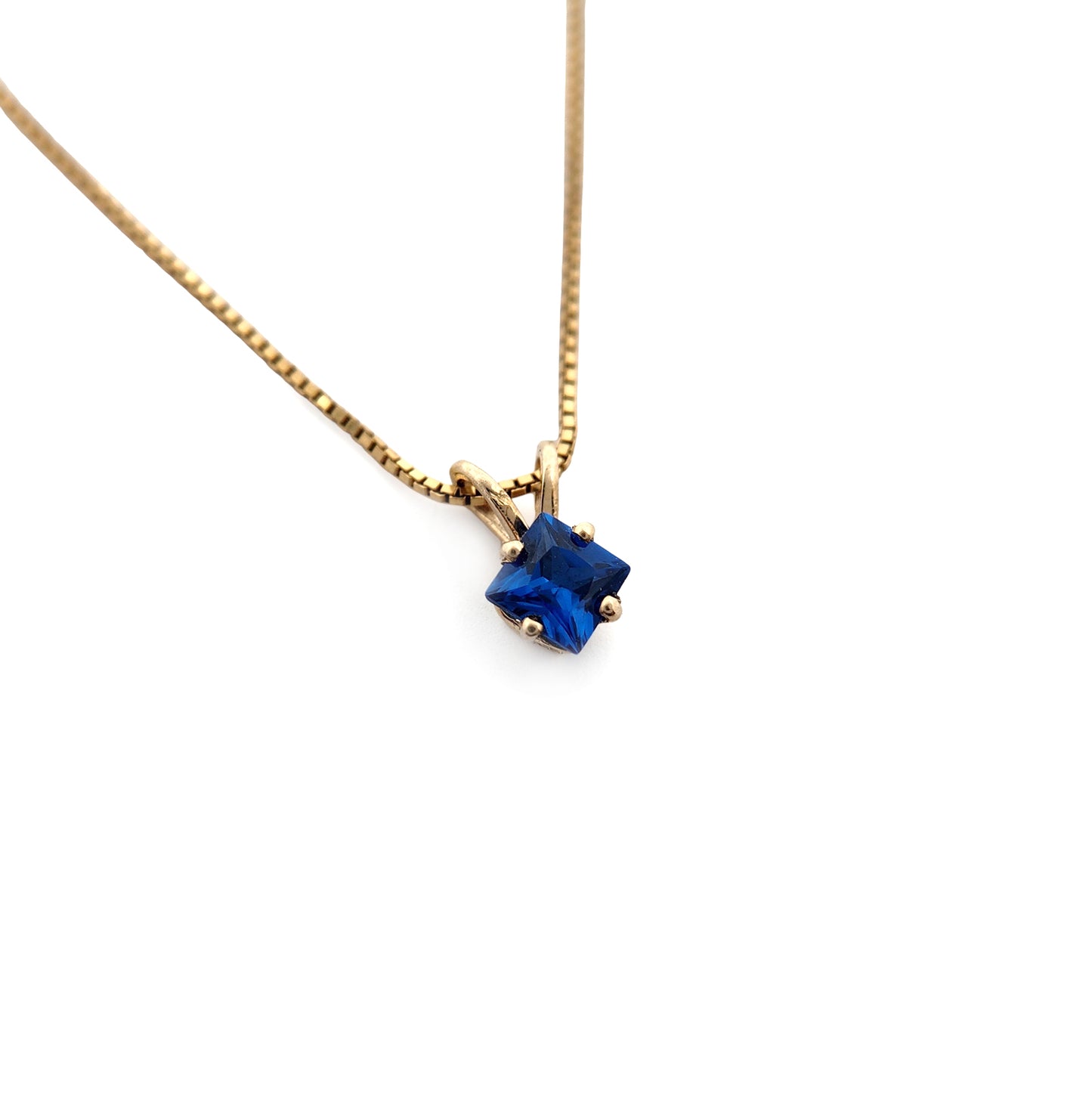 Square-Cut Sapphire Necklace