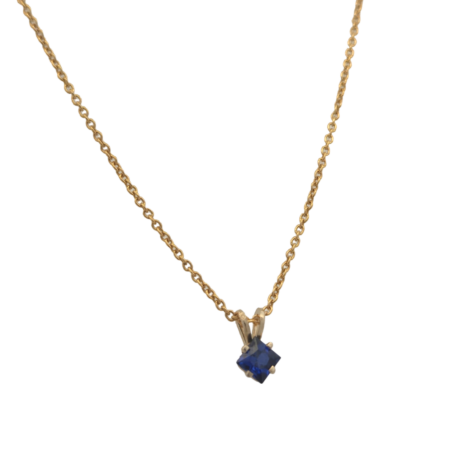 Sapphire Necklace with Gold Chain
