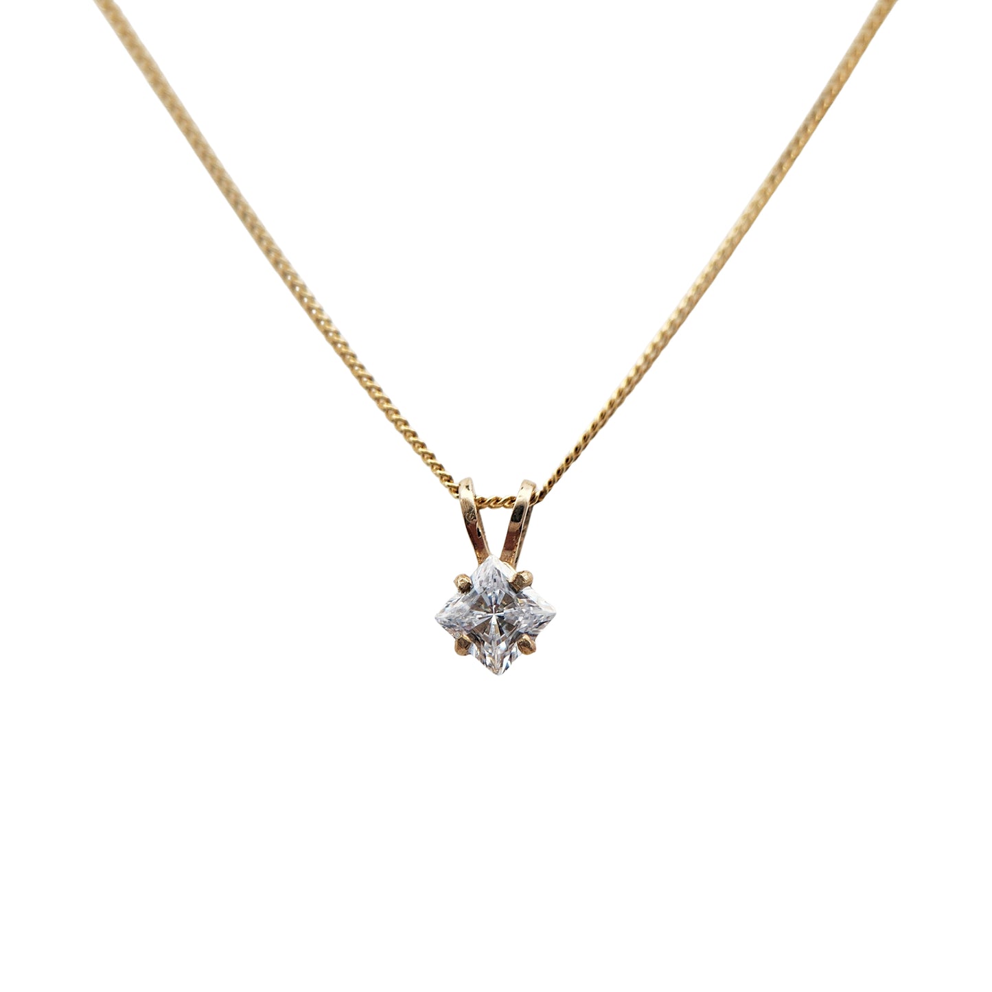 Square-Cut CZ Necklace