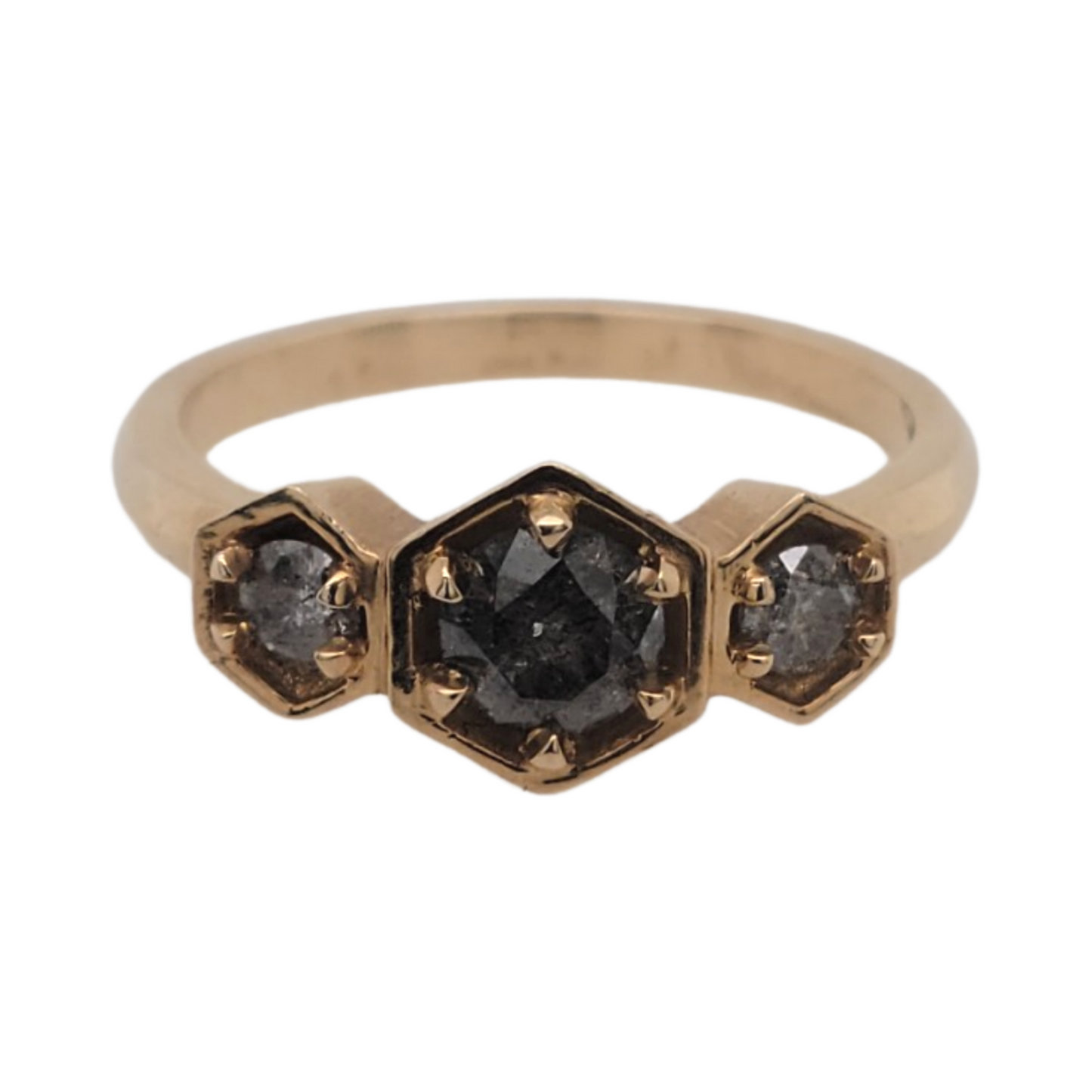 Triple Hex Diamond Ring