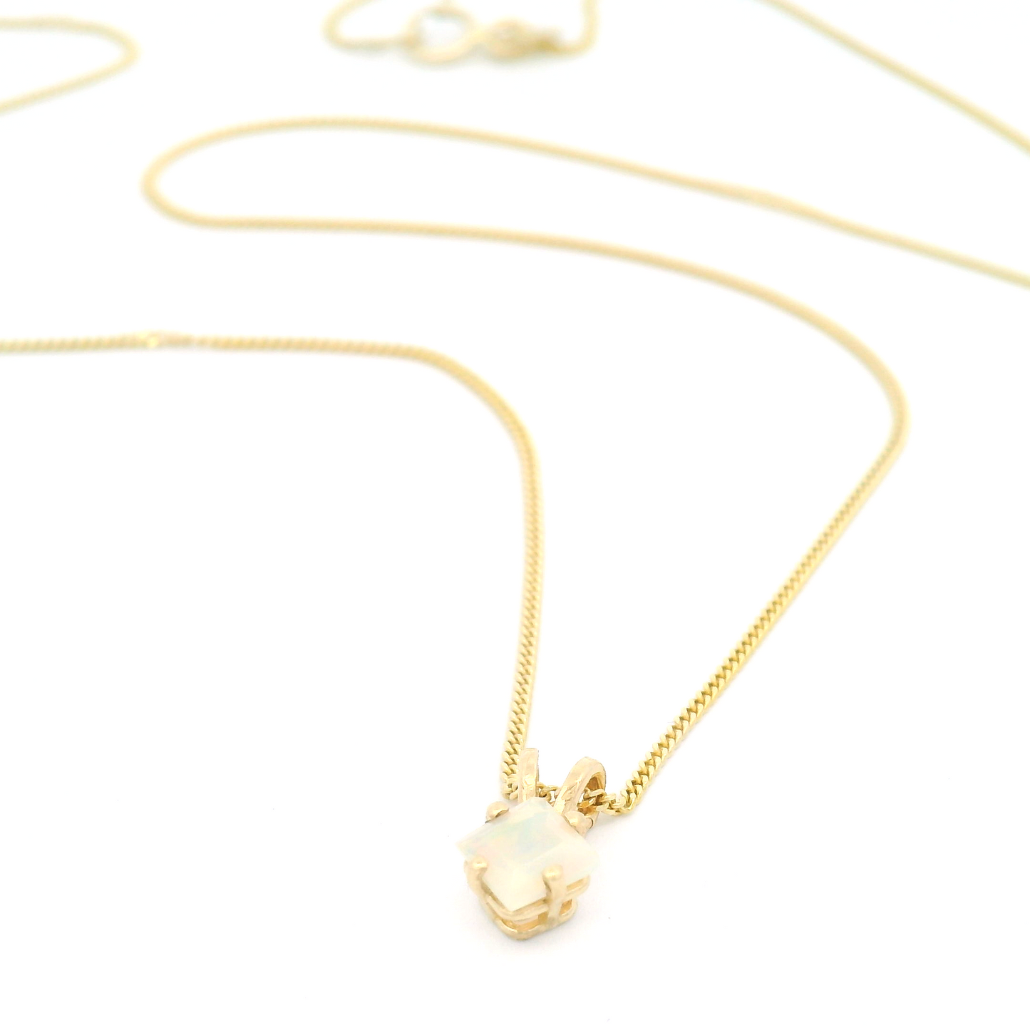 Square-Cut Opal Necklace