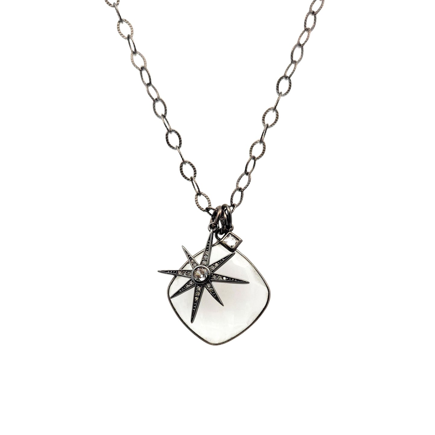 Quartz & Star Charm Pendant