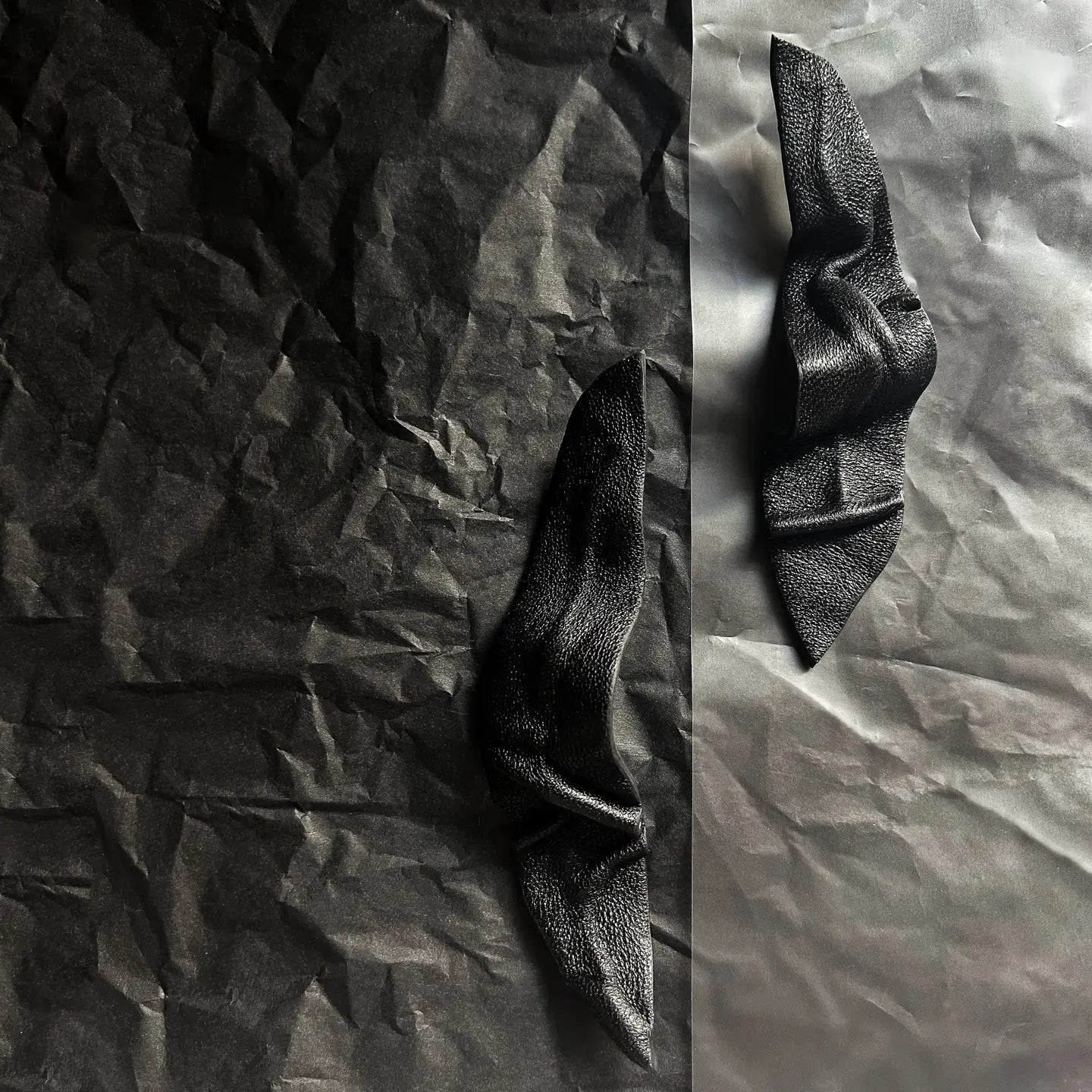 Leather Sculptural Earrings