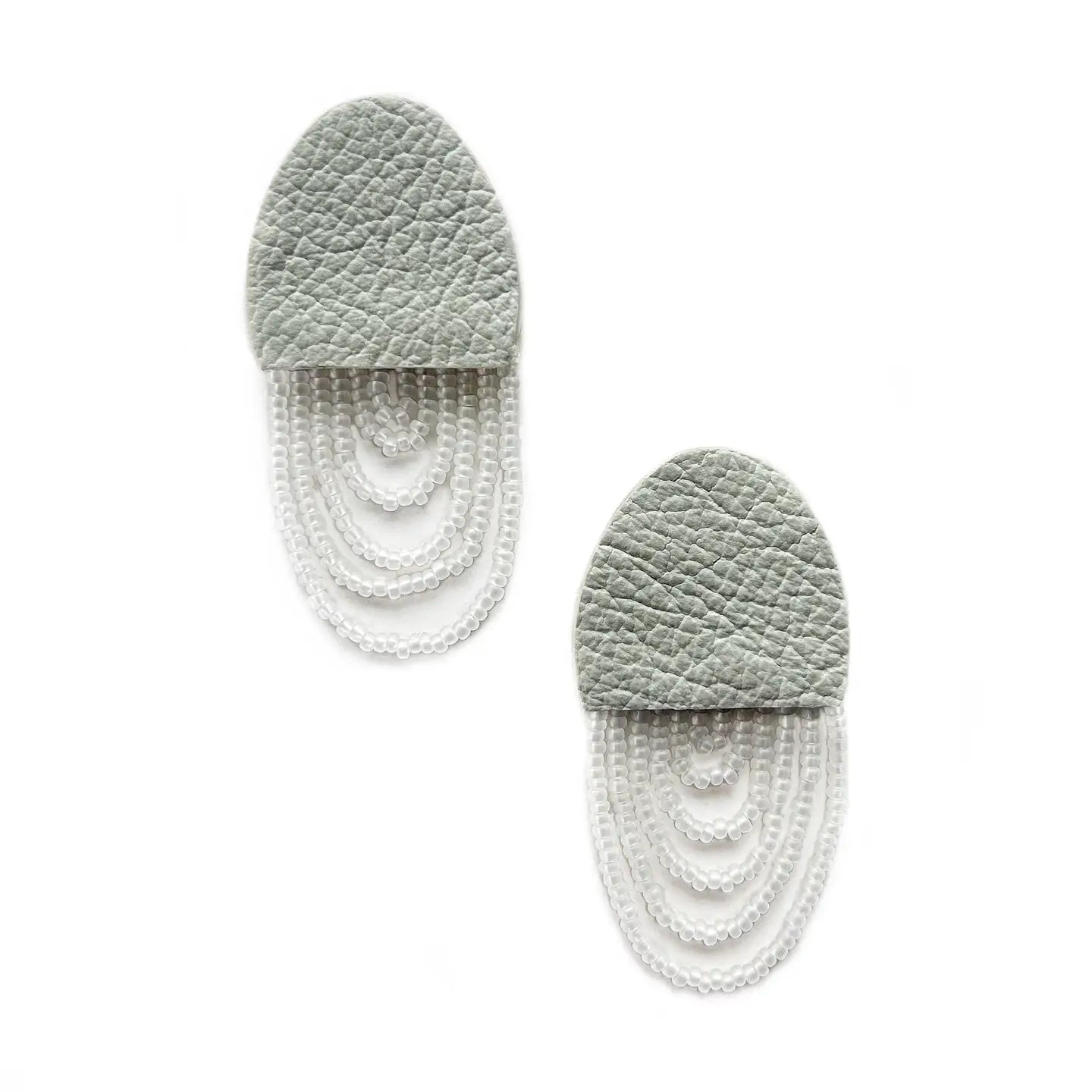 Aura Beaded Leather Earrings