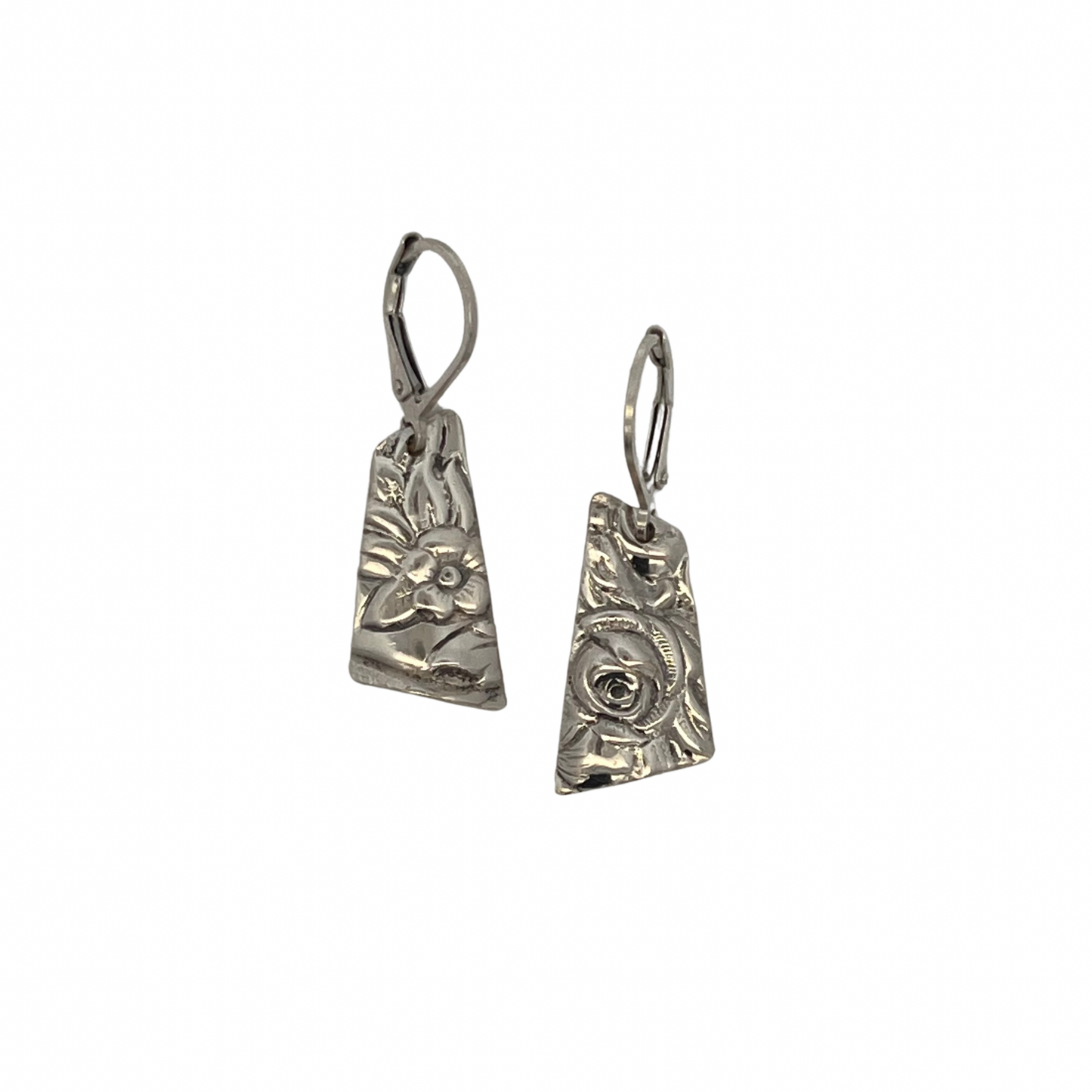 Silverware Floral Earrings