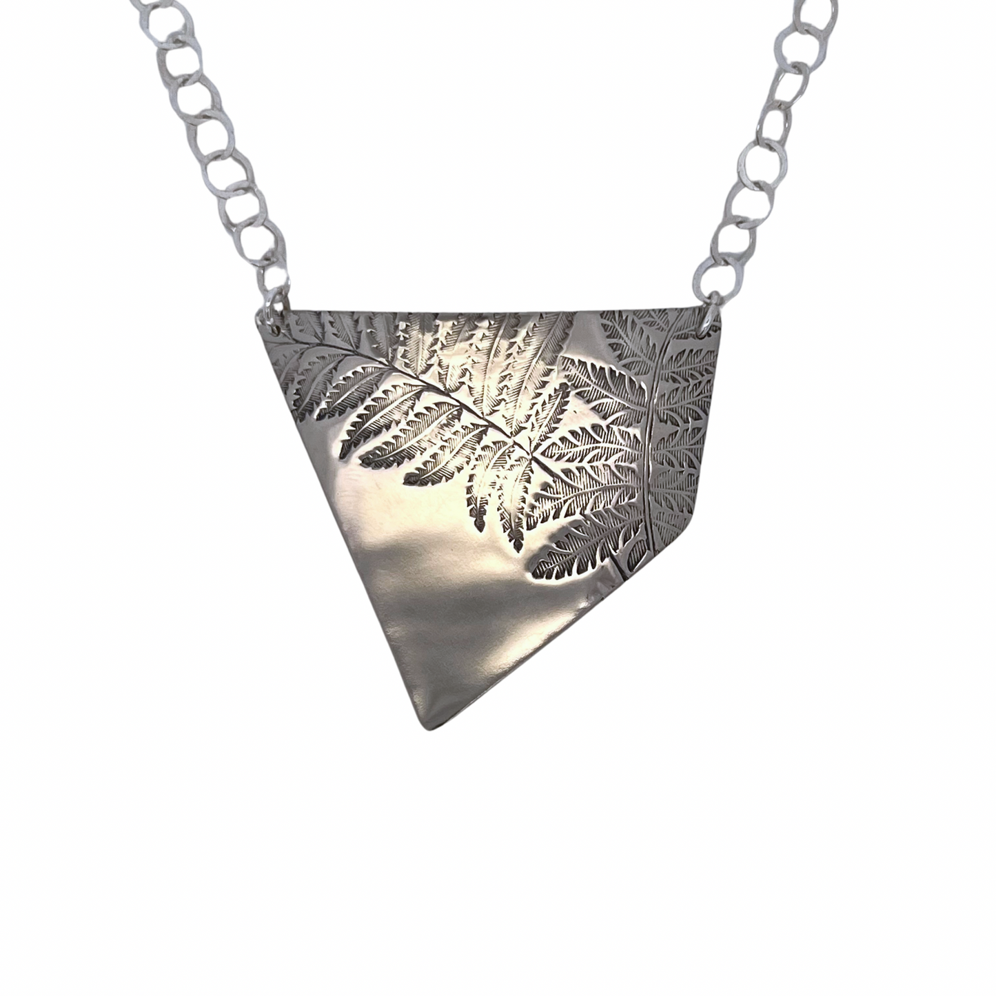 Silverware Leaf Pendant