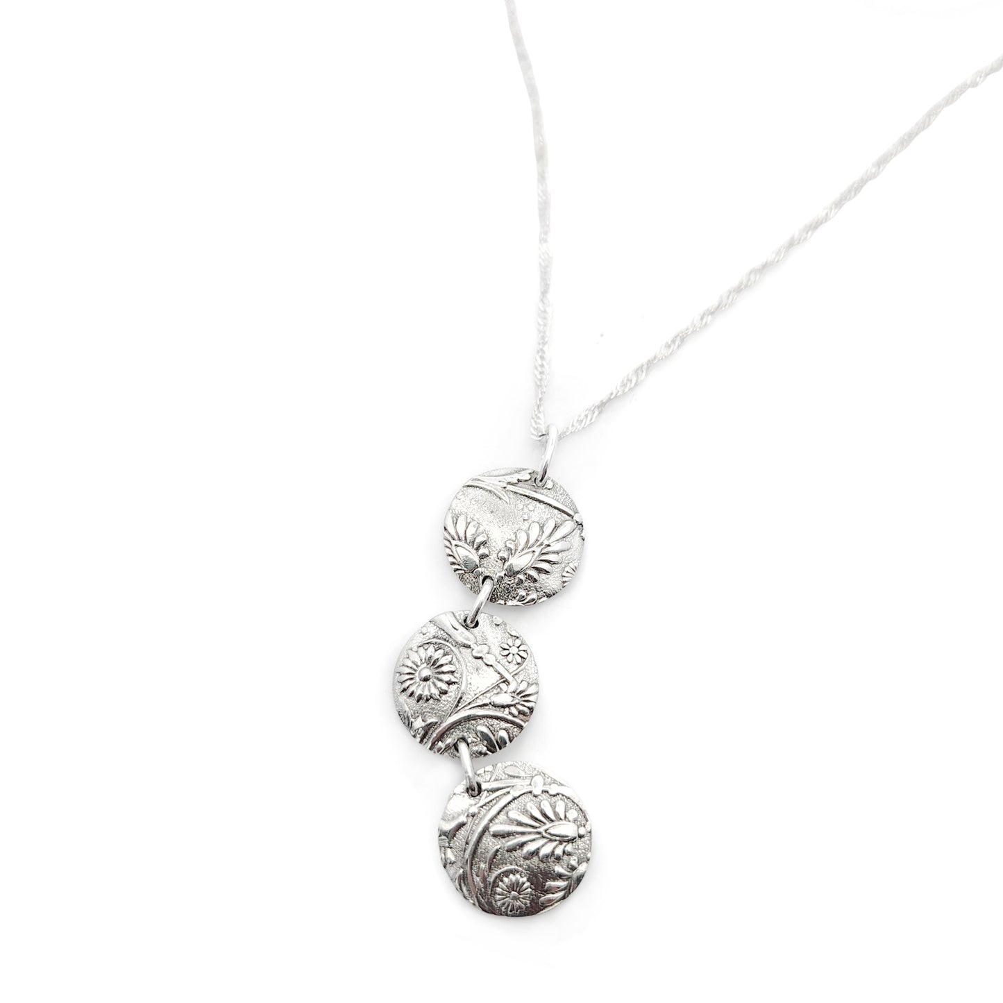 Vintage Silverware 3 Circles Pendant