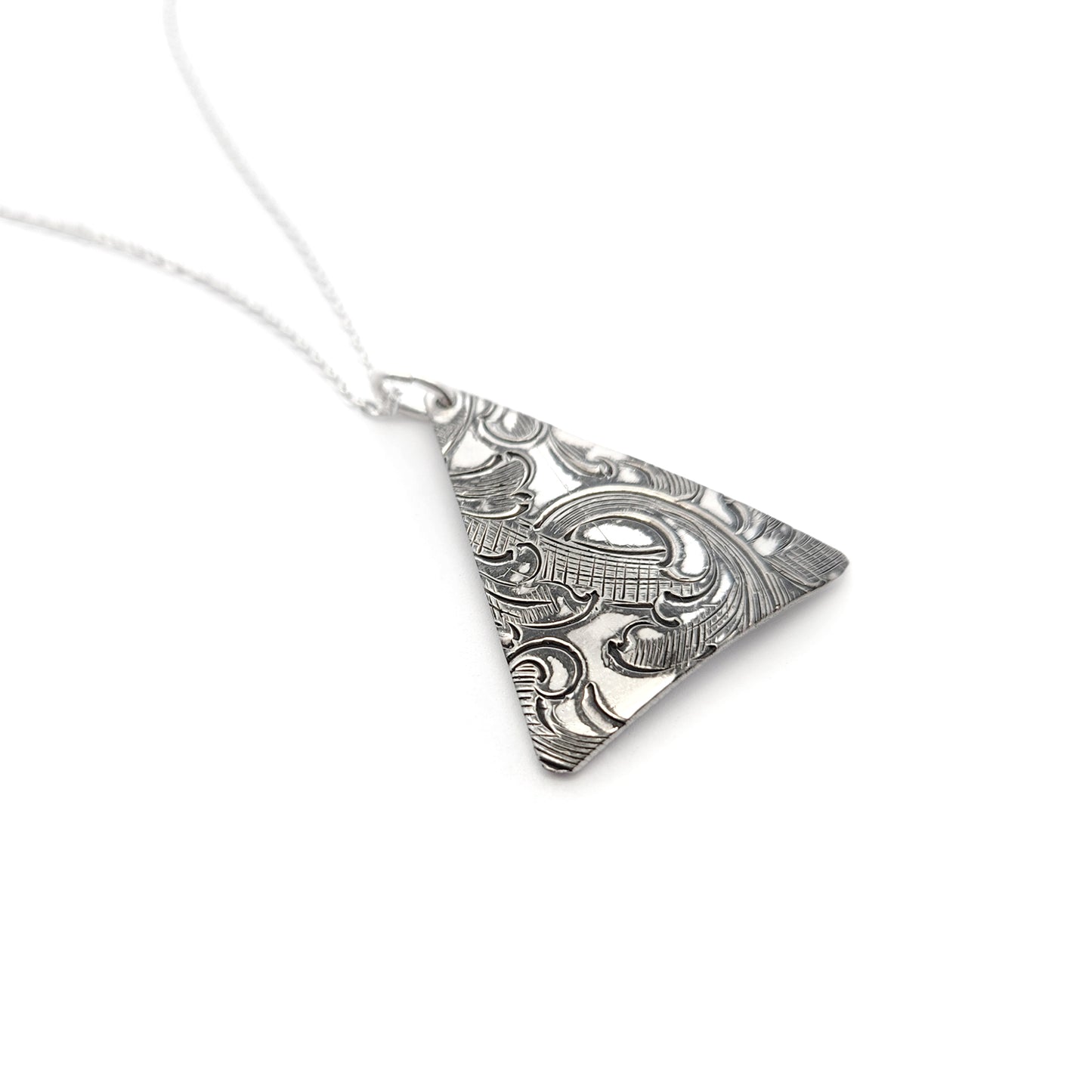 Vintage Silverware Triangular Pendant