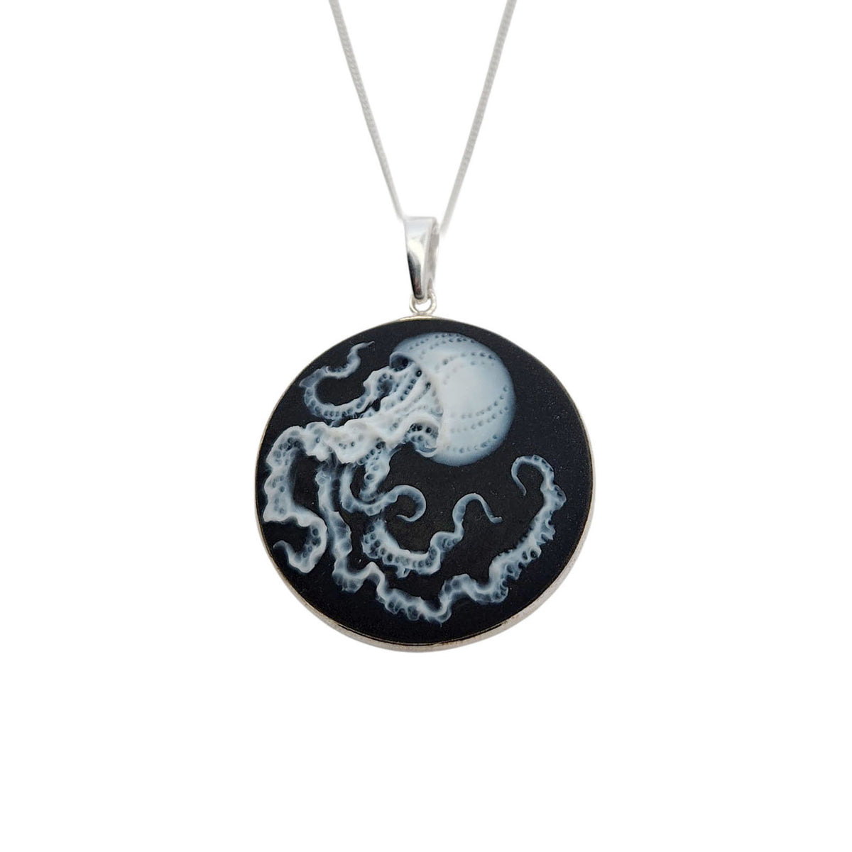 Handmade Polymer Jellyfish Large Pendant