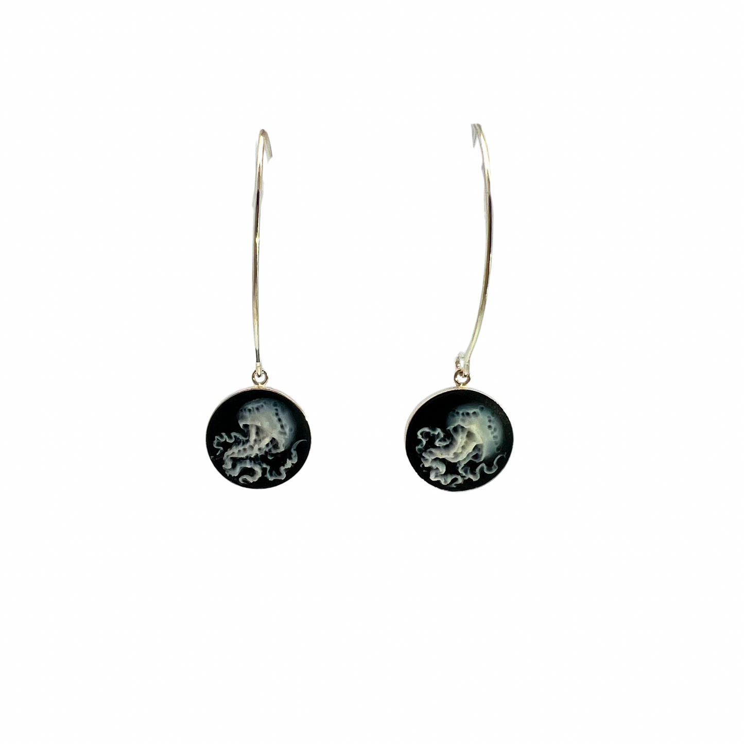 Handmade Polymer Jellyfish Hook Earrings