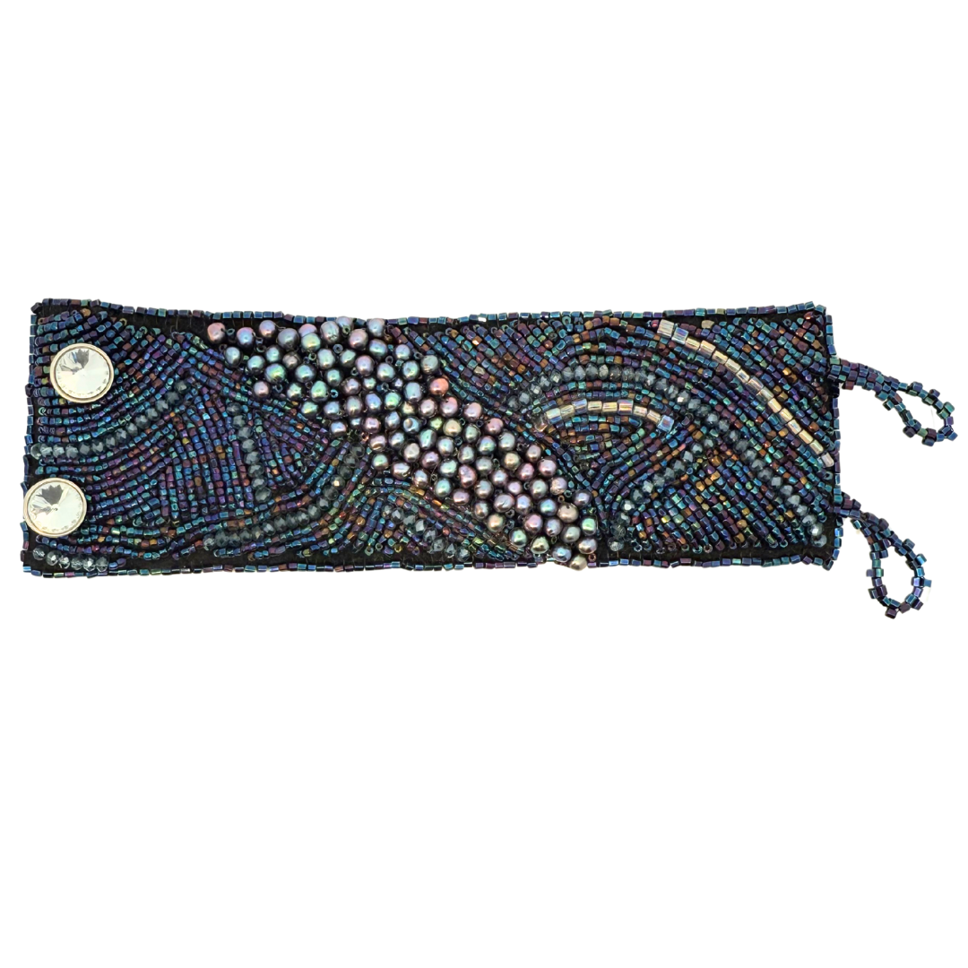 Purple Freshwater Pearls Beaded Bracelet