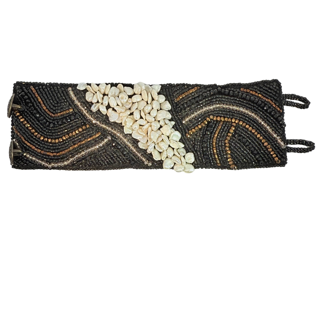 White Freshwater Pearls Beaded Bracelet