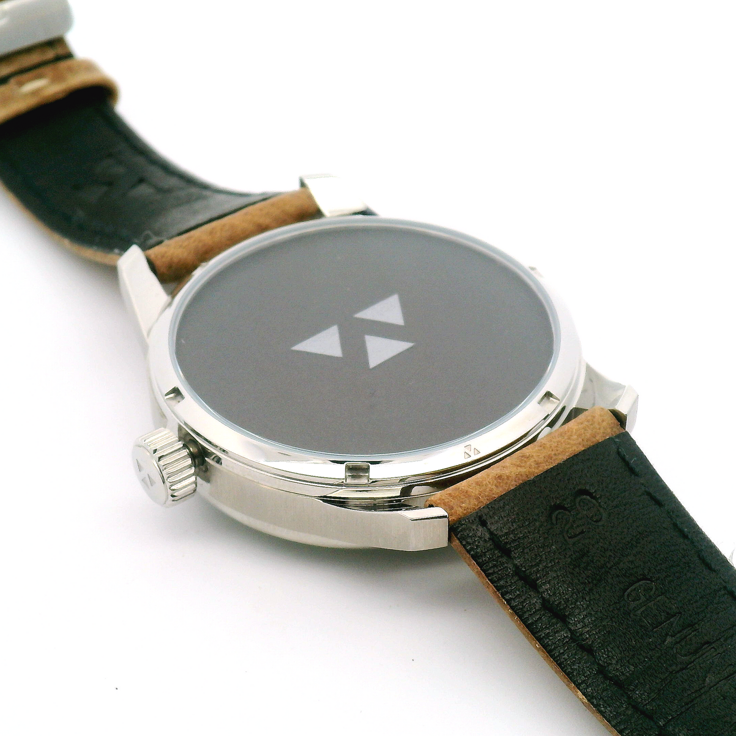 Moonphase Yellow Green Brown Leather Mechanical Watch