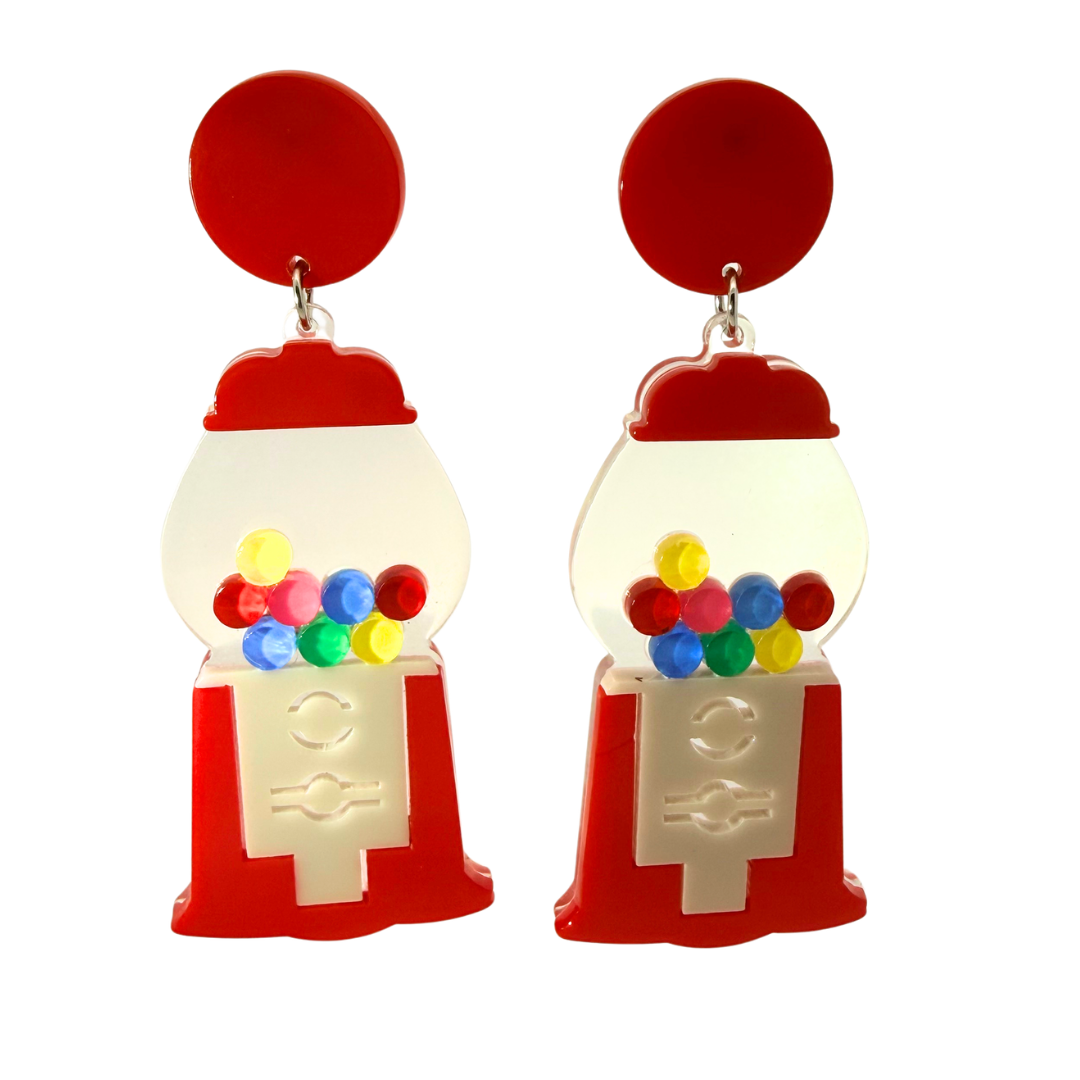 Bubble Gum Machine Earrings